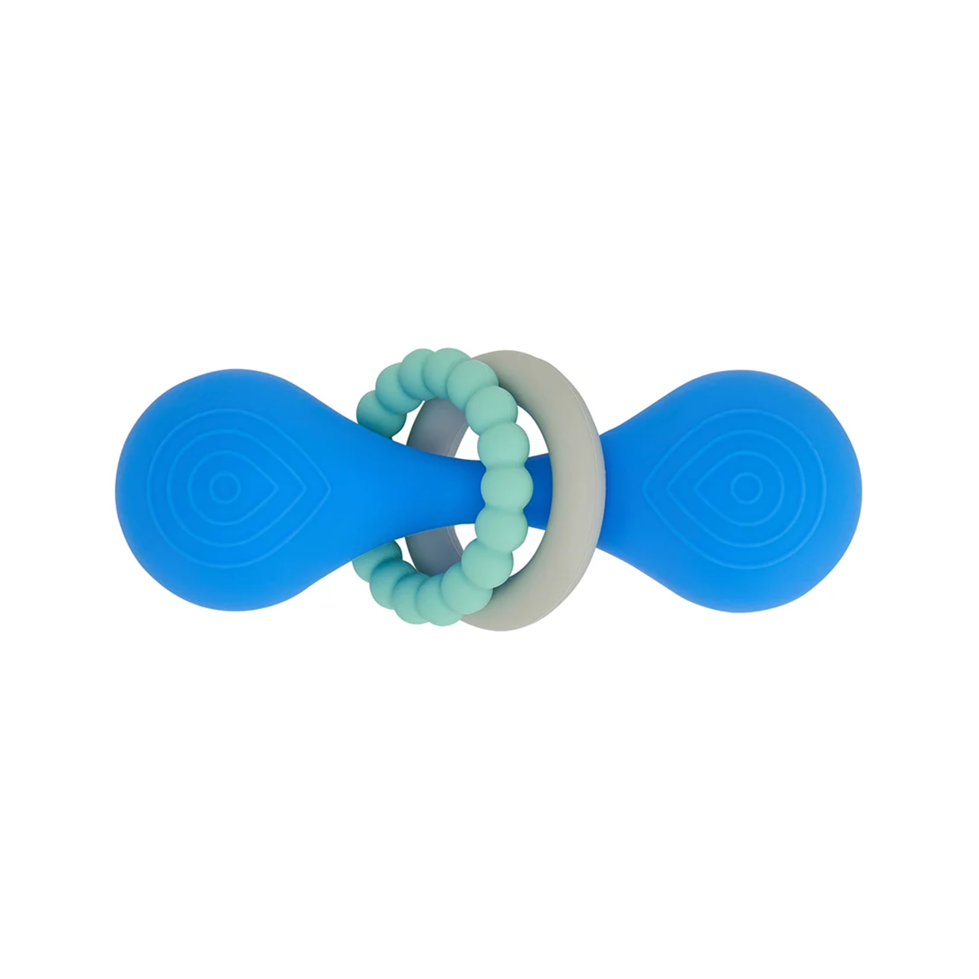Annabel Trends Silicone Dumbbell Rattle - Blue
