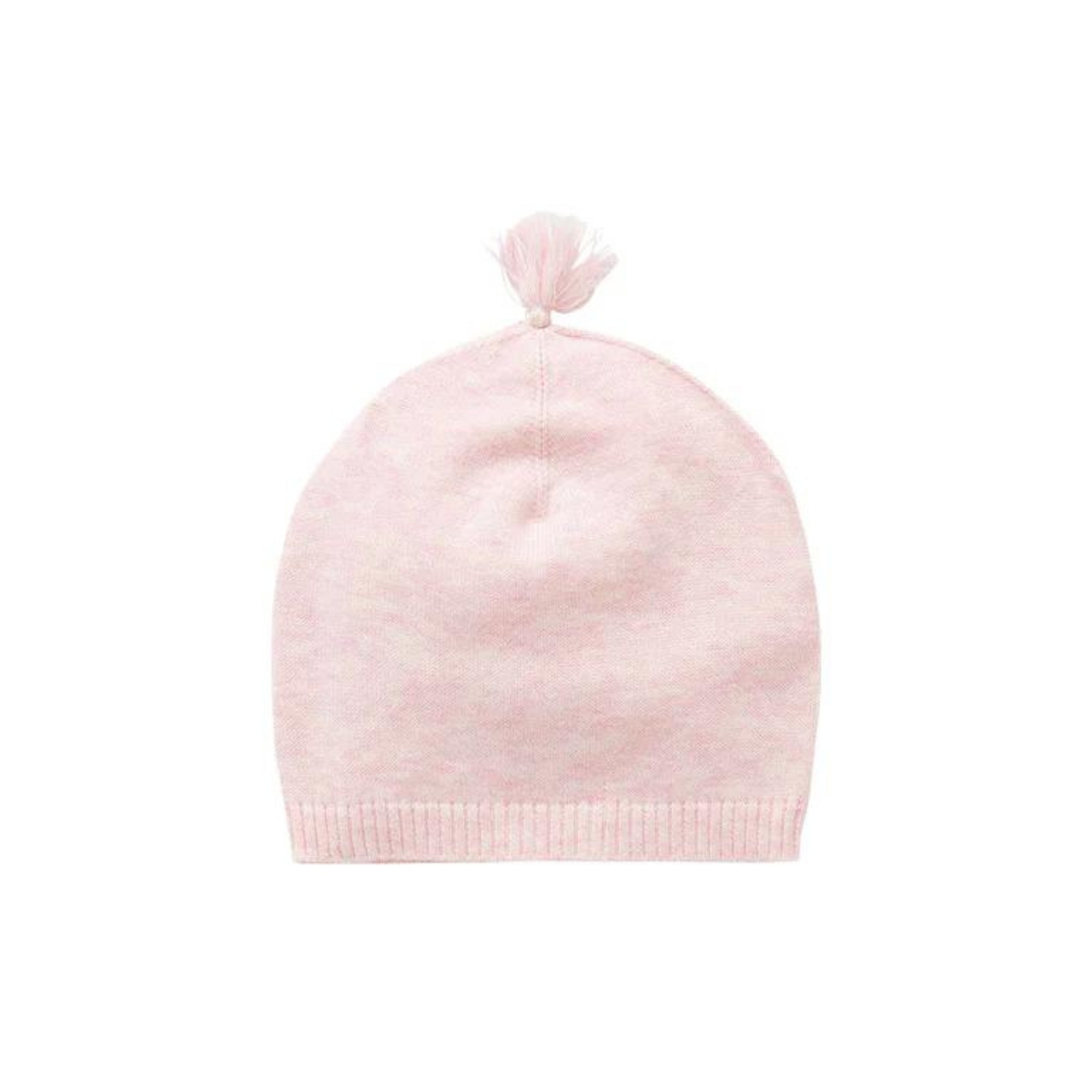 Purebaby Essentials Newborn Beanie - Pale Pink Melange