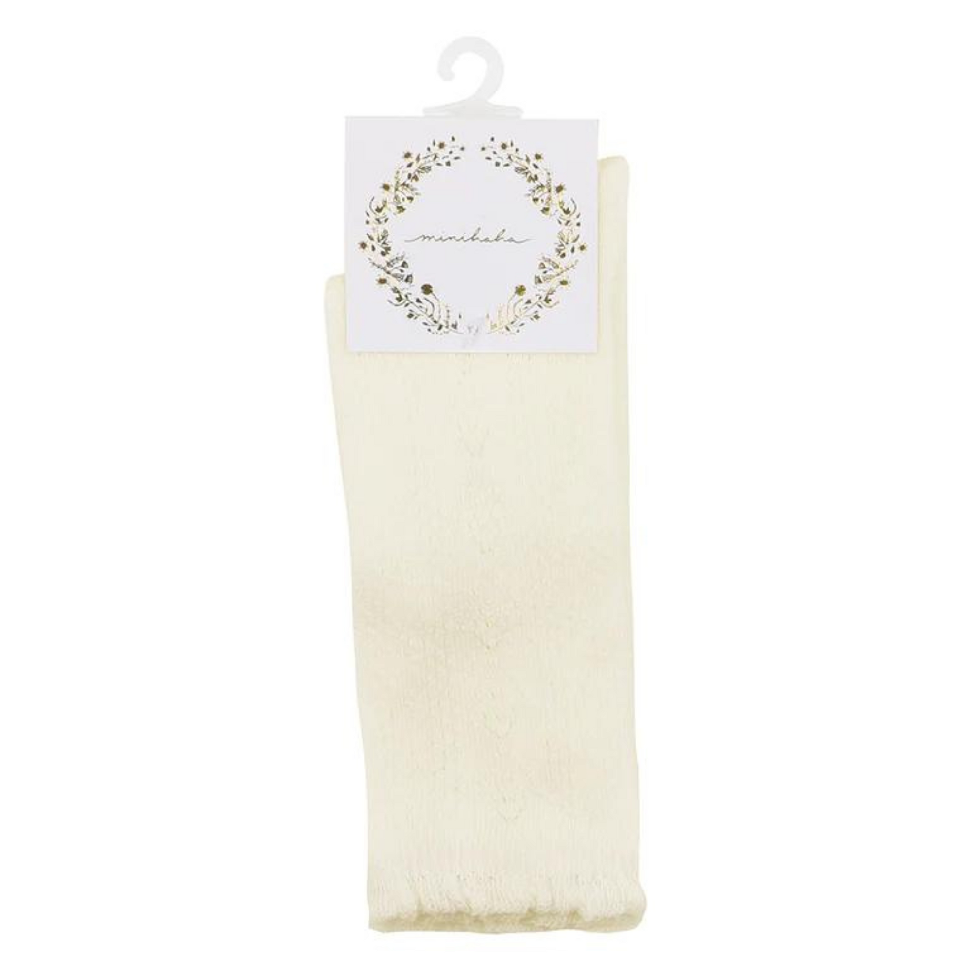 Bebe Almond Pointelle Knee Highs - Almond
