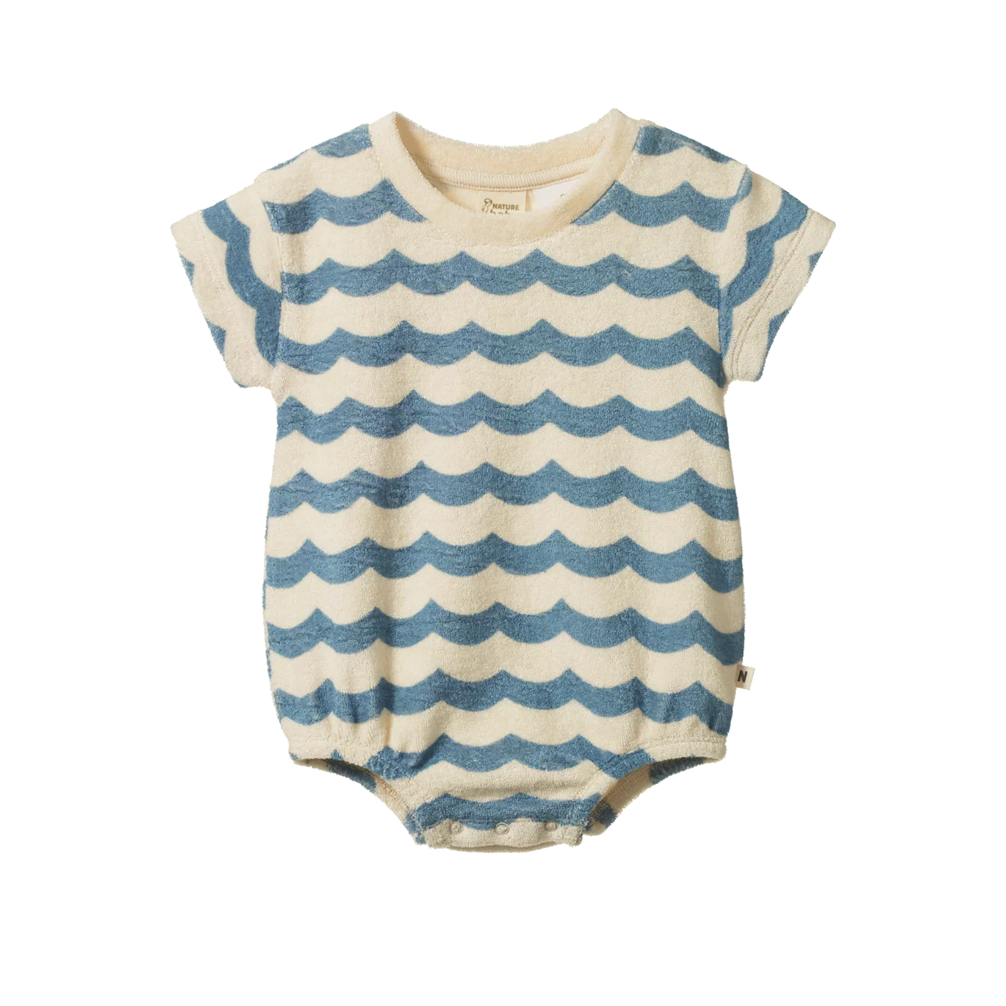 Juno Romper Terry - Waves Print