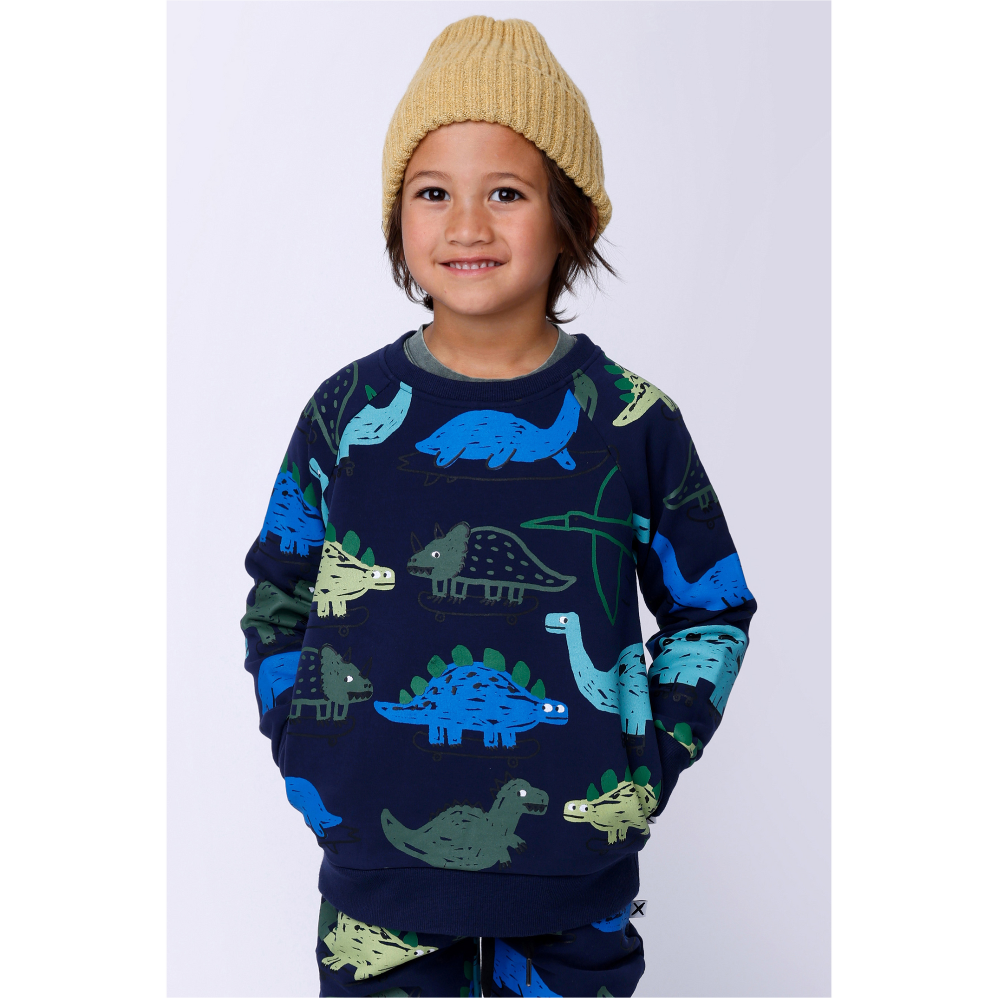 Minti Dino Rollers Furry Crew - Dark Blue