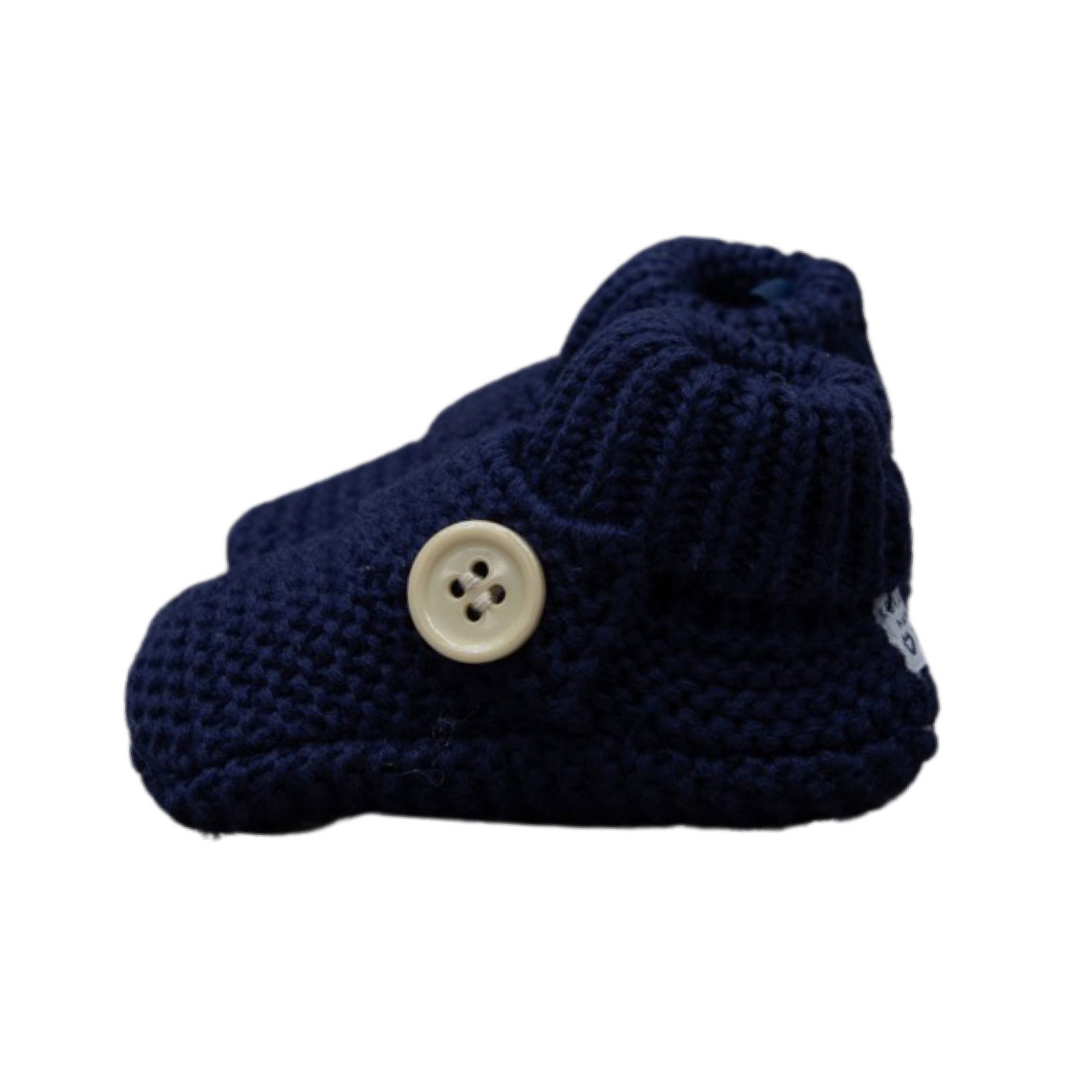 Korango Cotton Knit Button Bootie with Gift Box - Navy