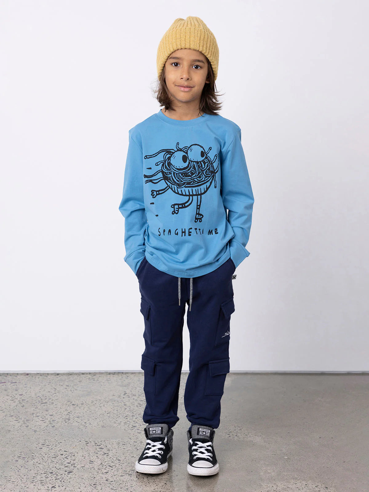 Minti Spaghetti Me Tee - Steel