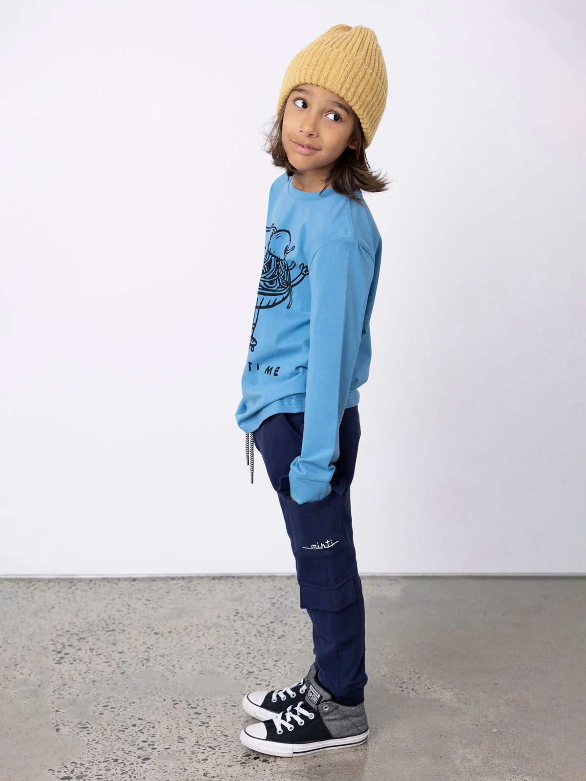 Minti Spaghetti Me Tee - Steel