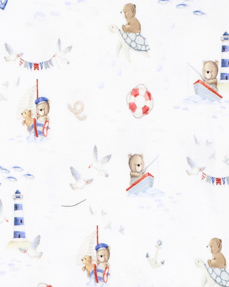 Bebe Anya Ditsy Organic Print SS Zipsuit