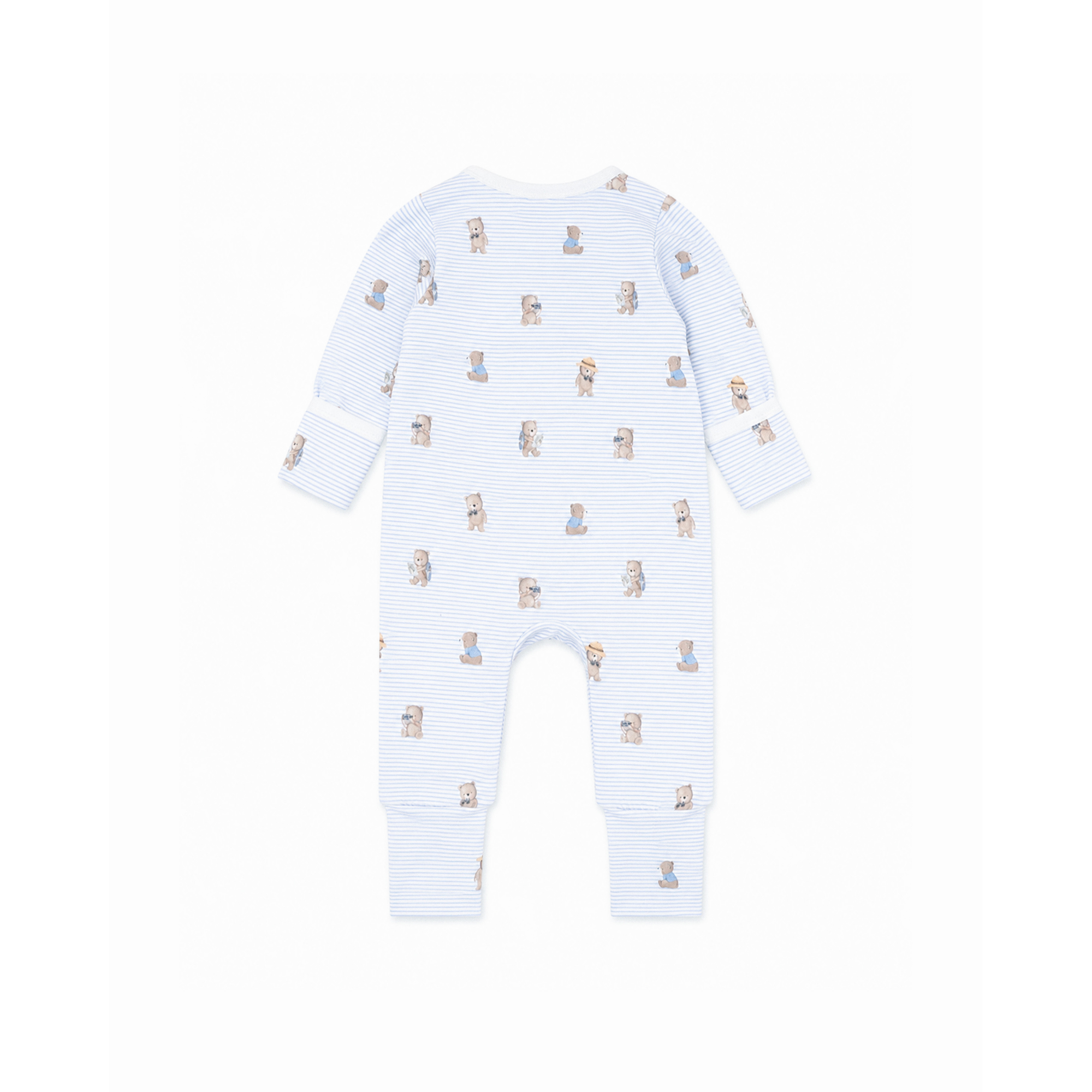 Bebe Brady Stripe Organic Ls Zipsuit - Brady Stripe