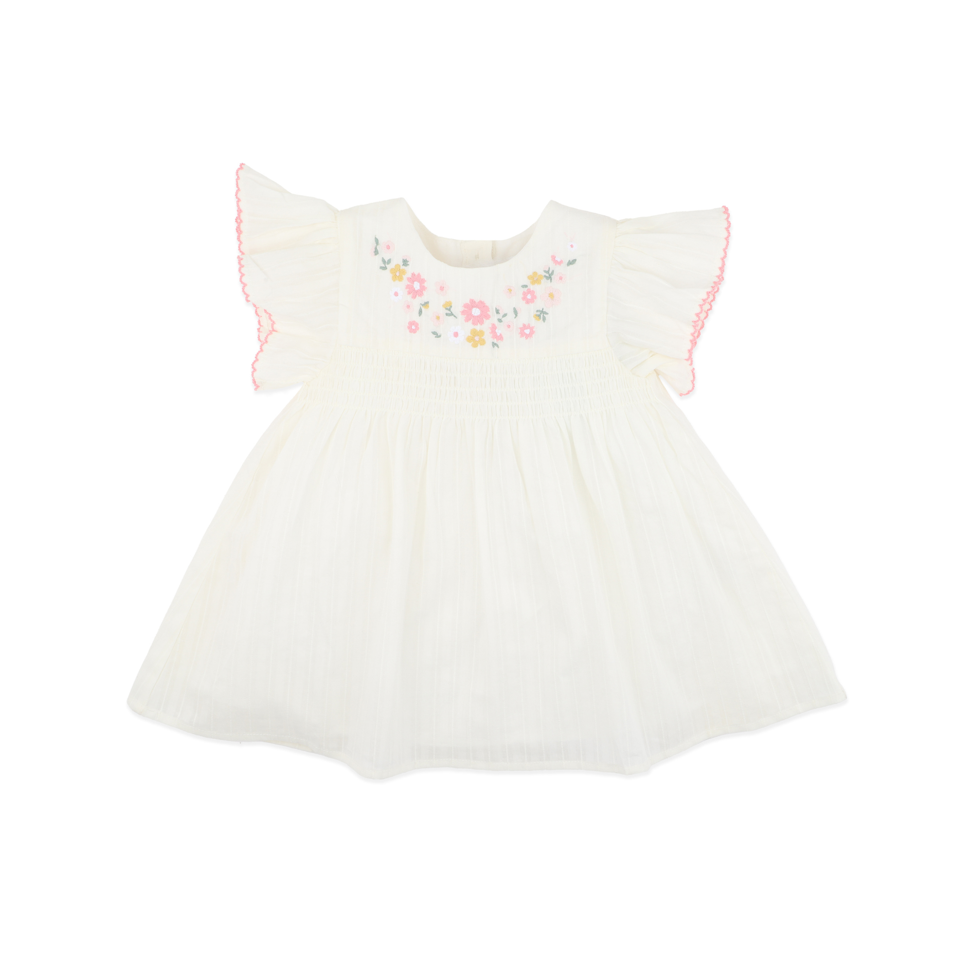 Bebe Willa Embroidery Dress - Cream