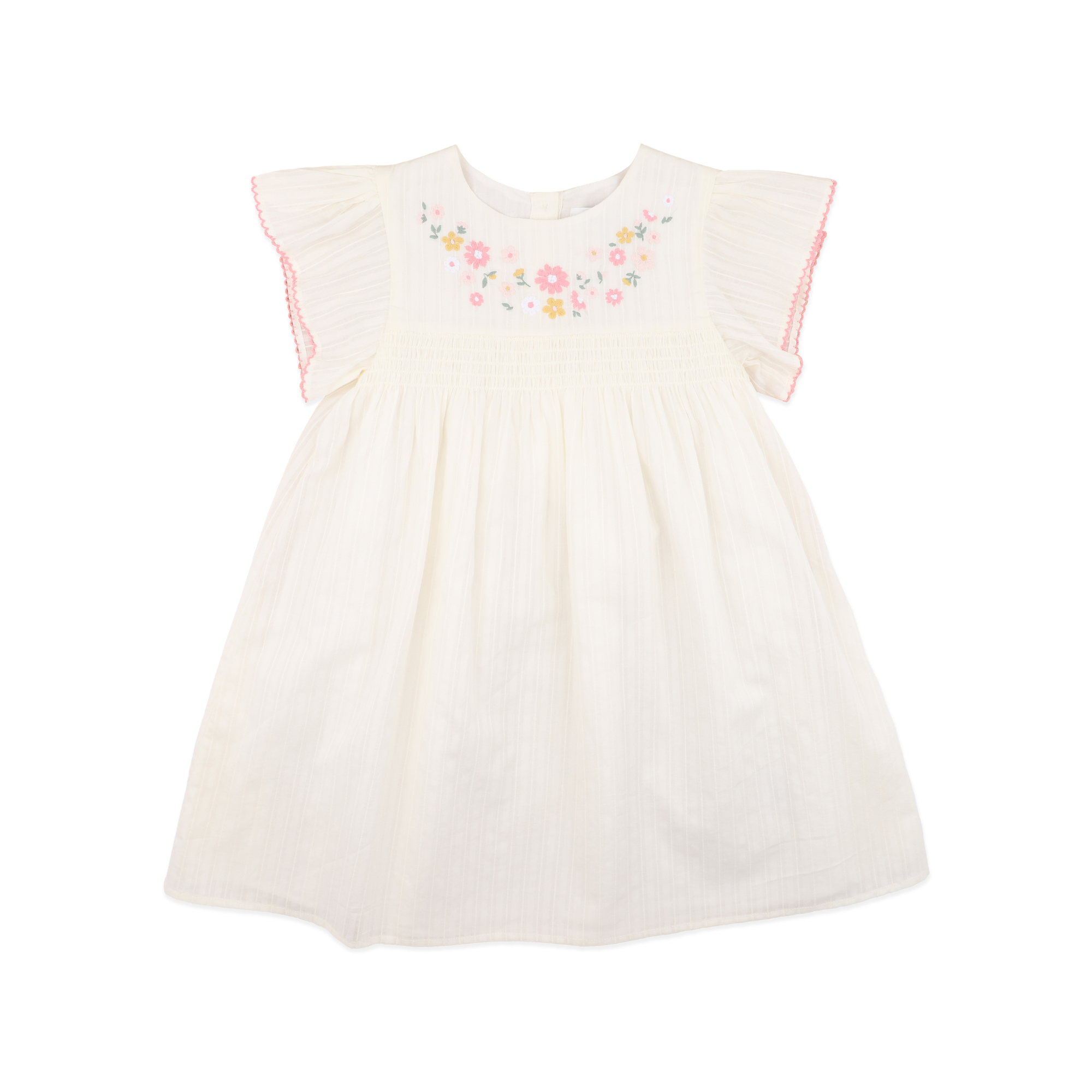 Bebe Willa Embroidery Dress - Cream