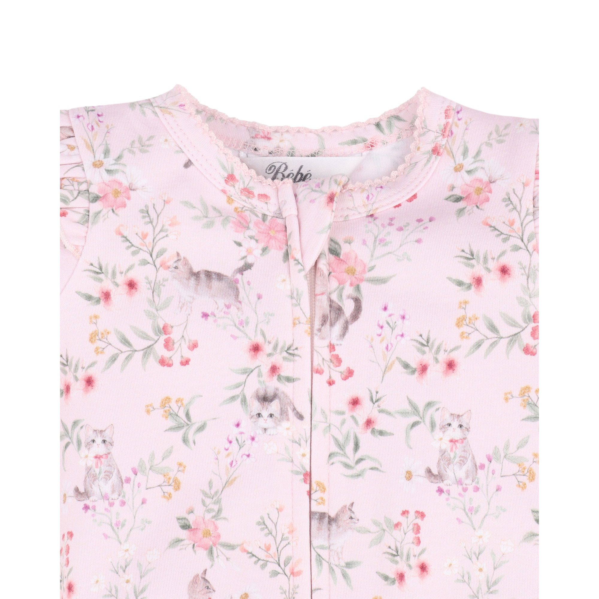 Bebe Willa Organic Ls Zipsuit - Willa Print