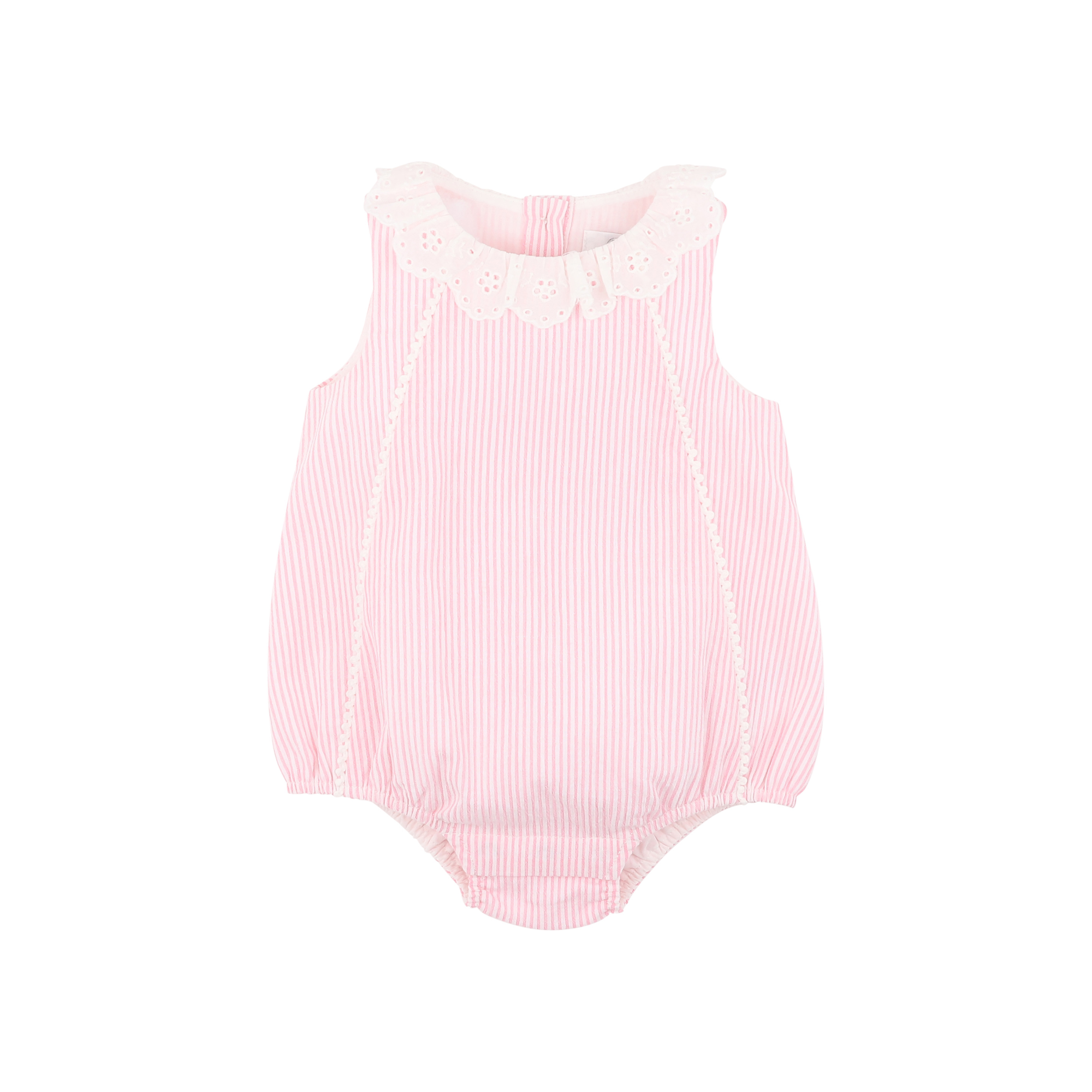 Bebe Willa Stripe Lace Collar Bodysuit - Musk Pink Stripe