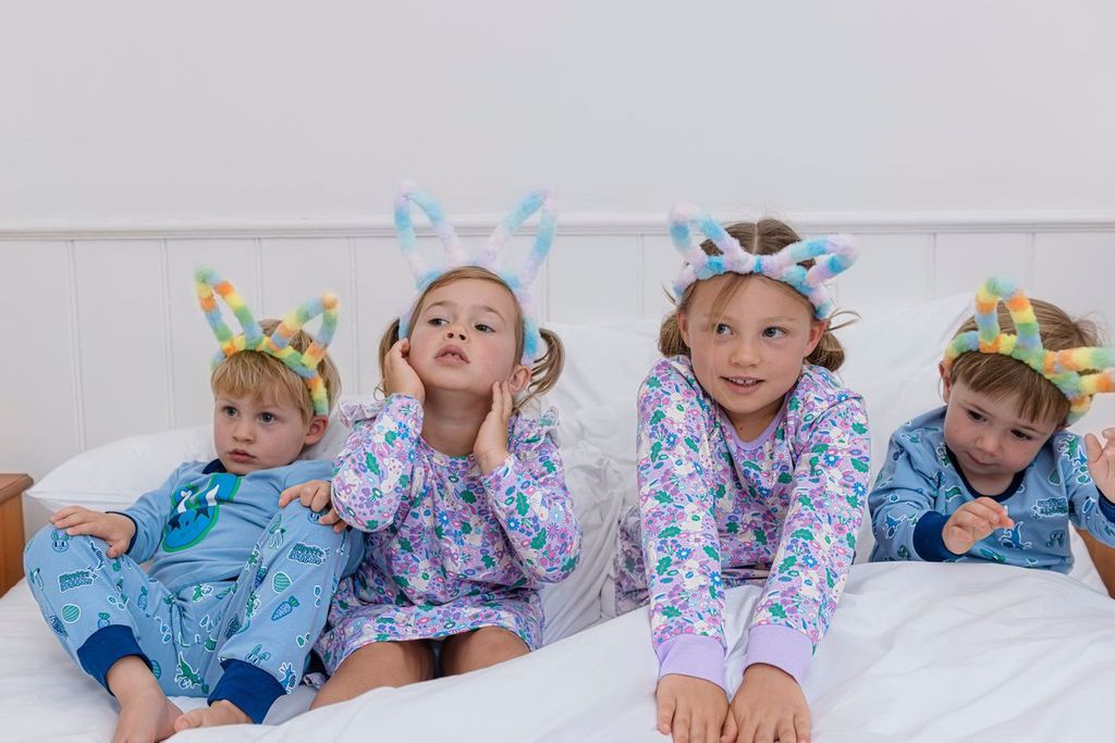 Milky Little Hopper Pj's - Steel Blue