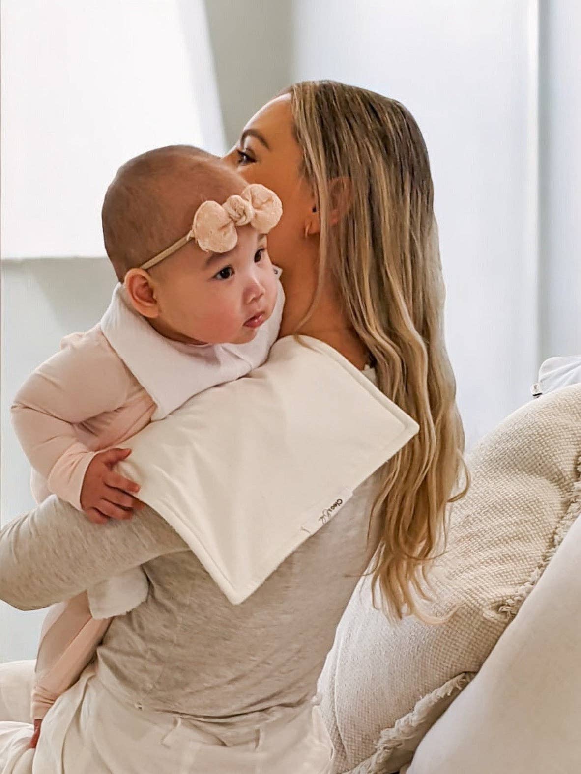 Waterproof Burp Cloths: Pink Peony