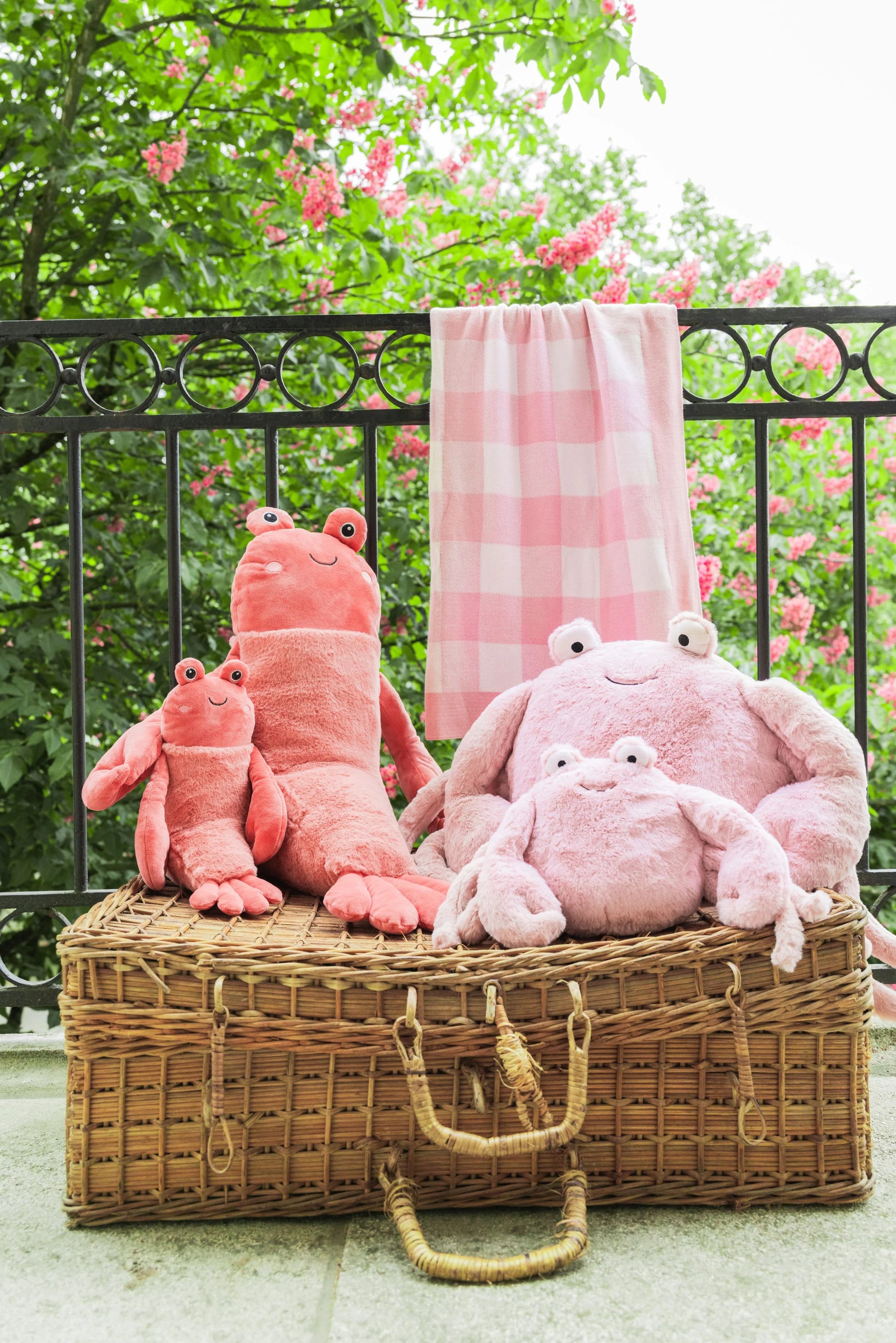 Nana Huchy Gingham Baby Blanket - Pink