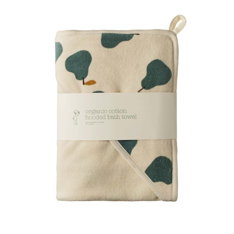 Nature baby Cotton Hooded Towel - Pear Print