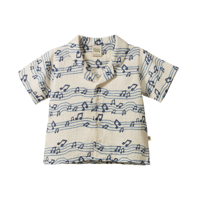 Nature Baby Guthrie Shirt Muslin - Rhythm Print
