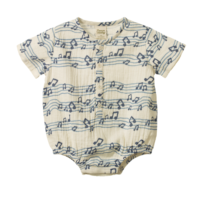 Nature Baby Monty Suit Muslin - Rhythm Print