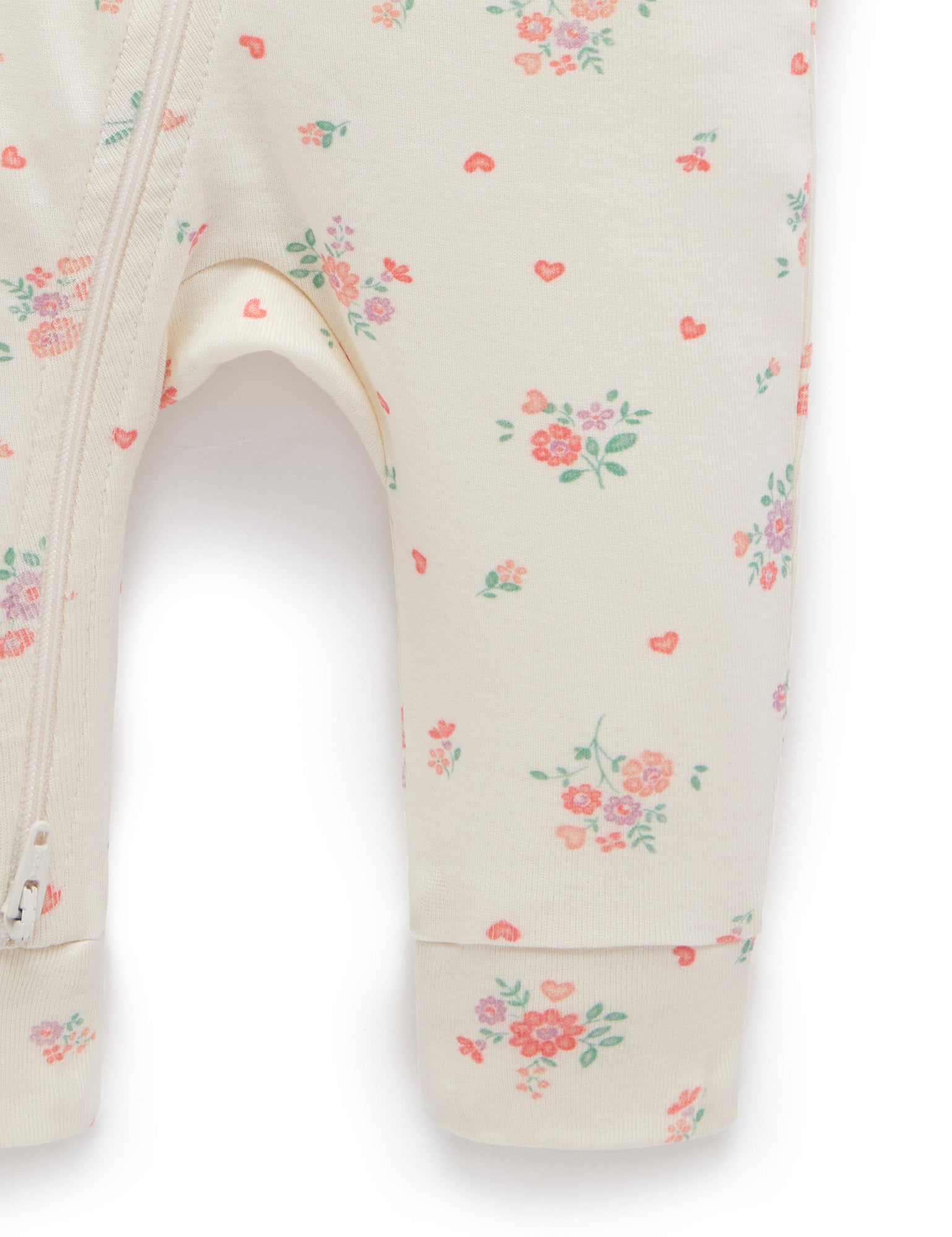 Purebaby Ruffle Zip Growsuit