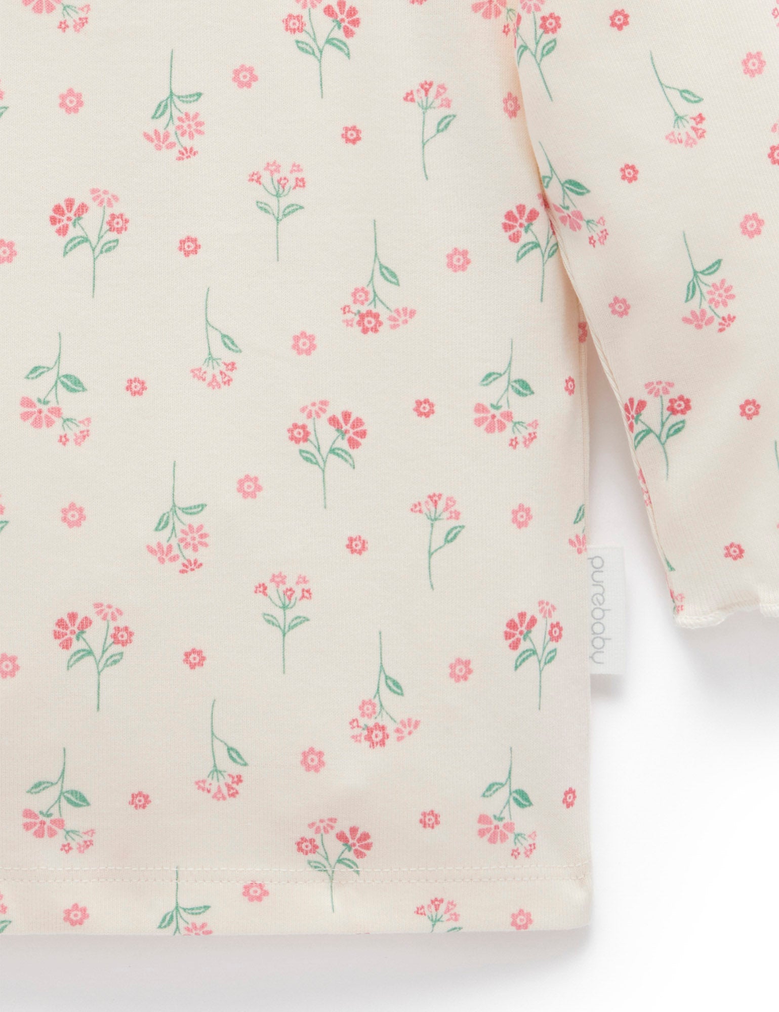 Pointelle Rib Layering Top - Woodland Flower Print