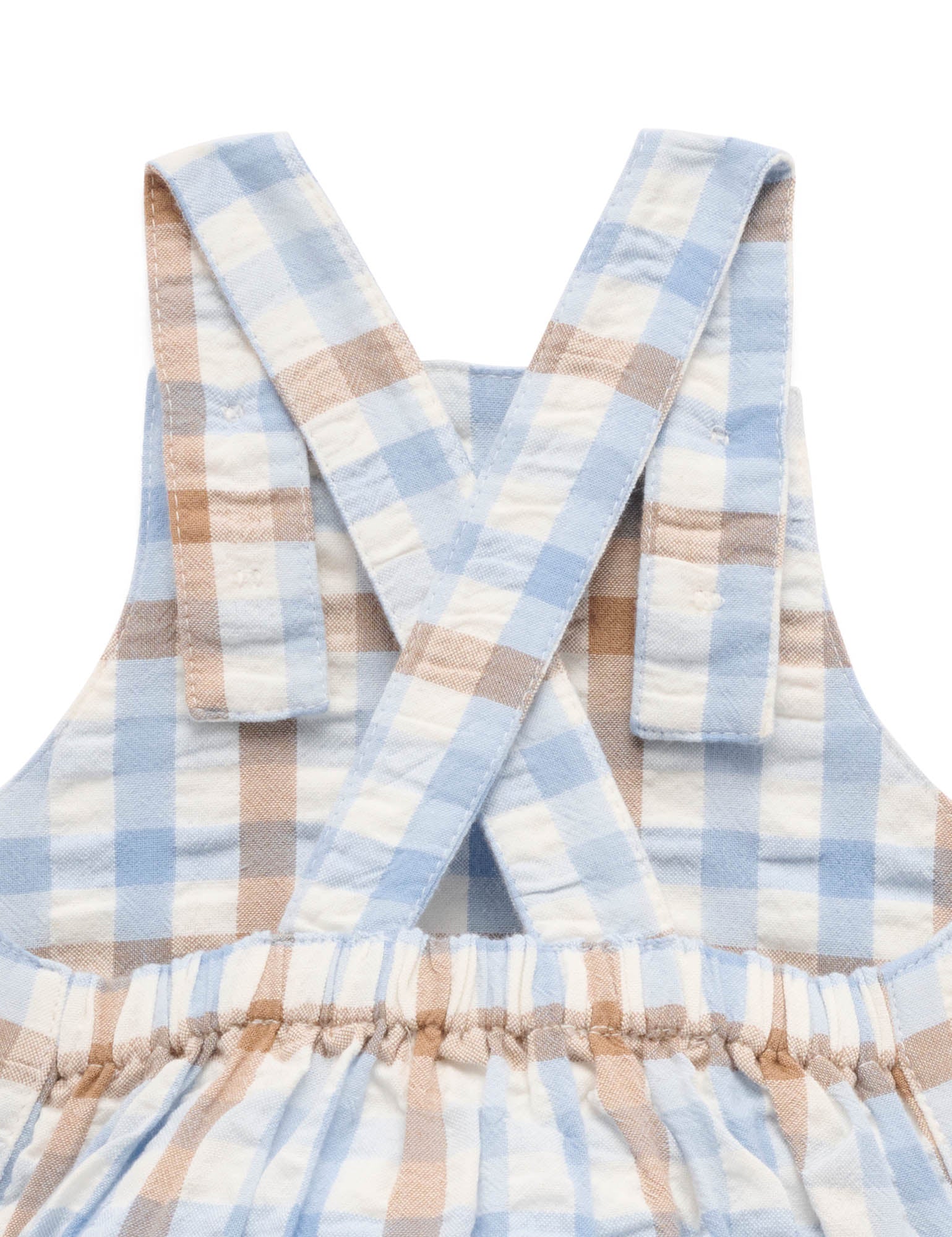 Blue Chococlate Check Overall