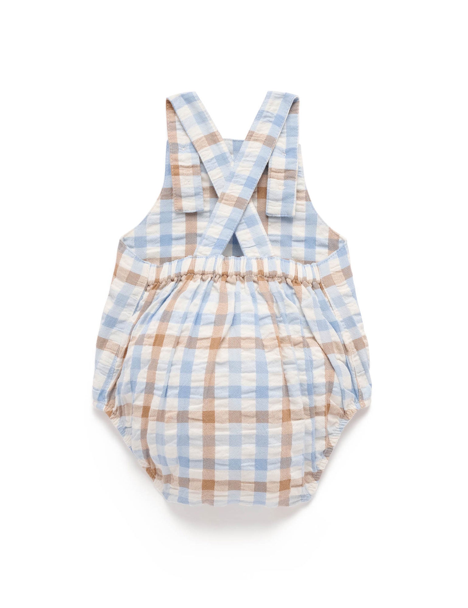 Blue Chococlate Check Overall