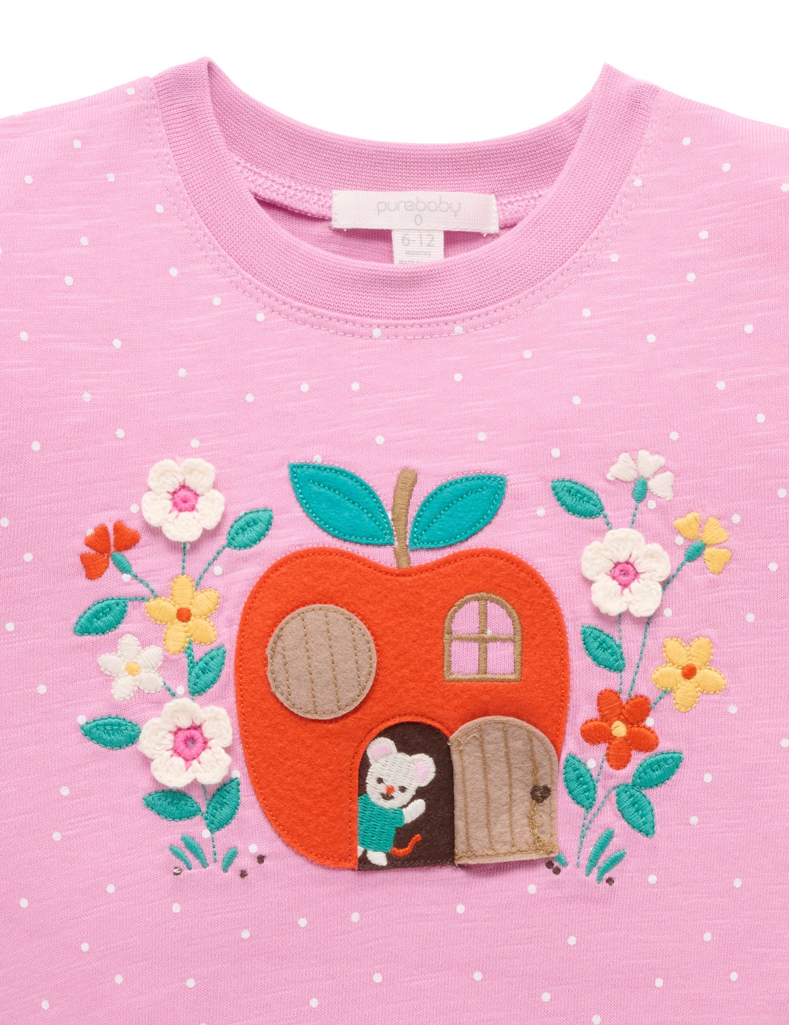 Ruffle Tee - Passionfruit Mini Spot