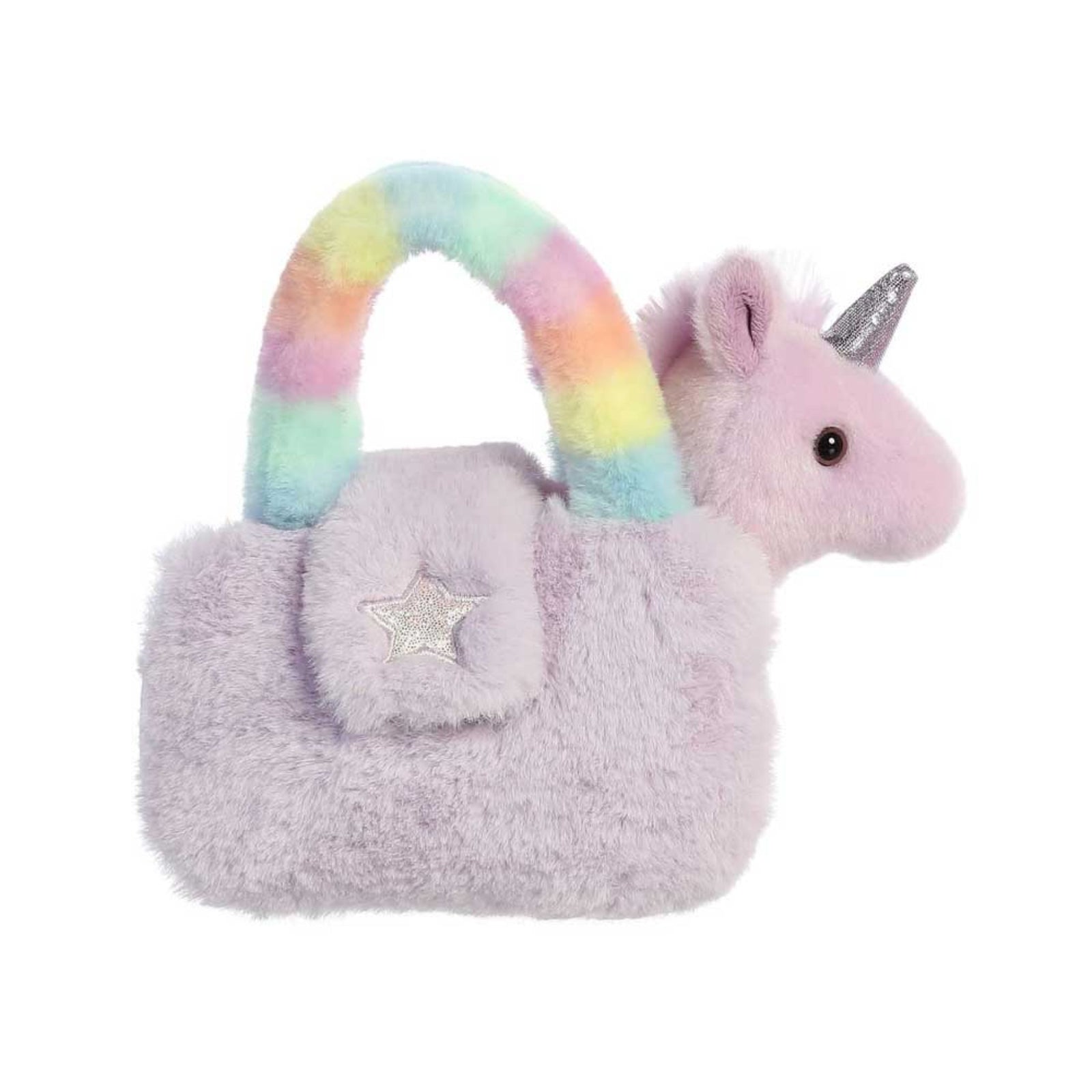 Fancy Pals Unicorn in Purple Fluffy Bag