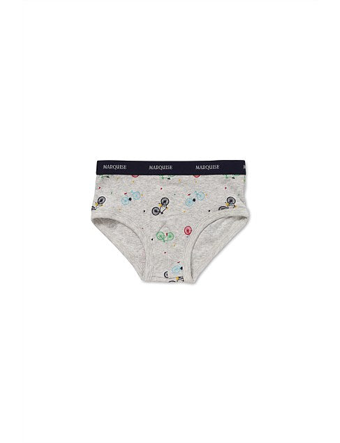 Marquise  Boys Bike Rider  2 Pack Underwear - Green/Grey