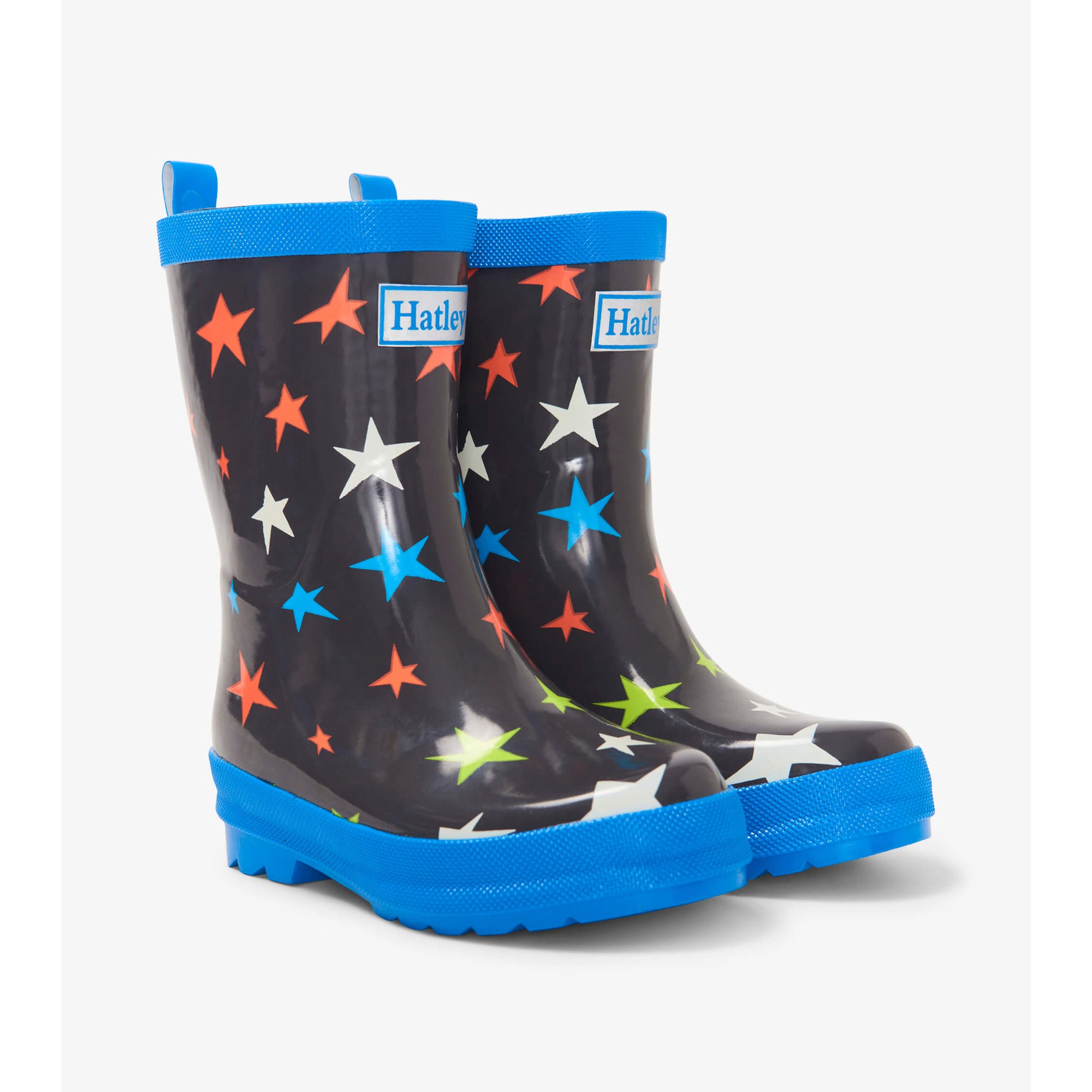 Hatley Ombre Stars Shiny Rain Boots - Blue