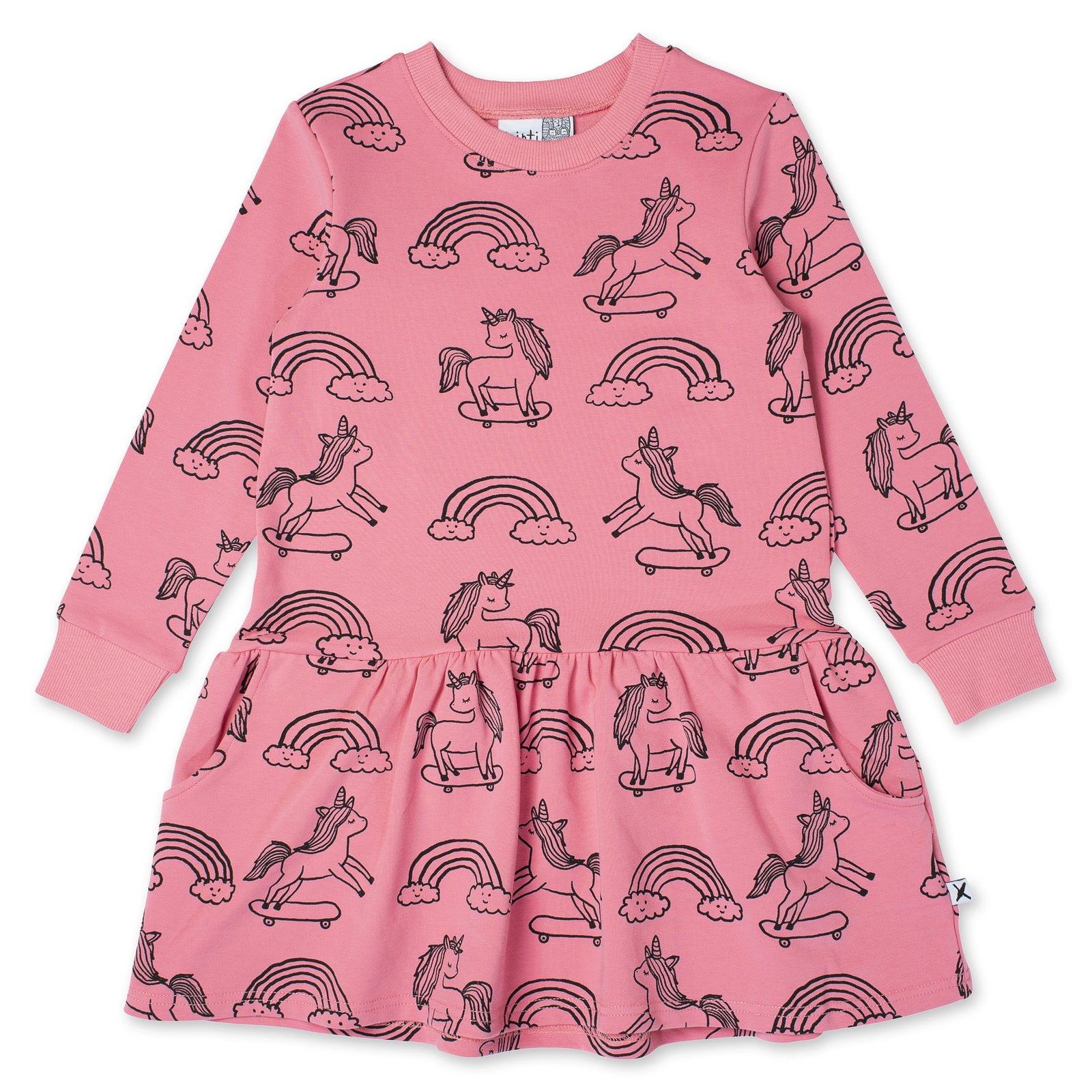 Minti Skating Unicorns Dress - Candy