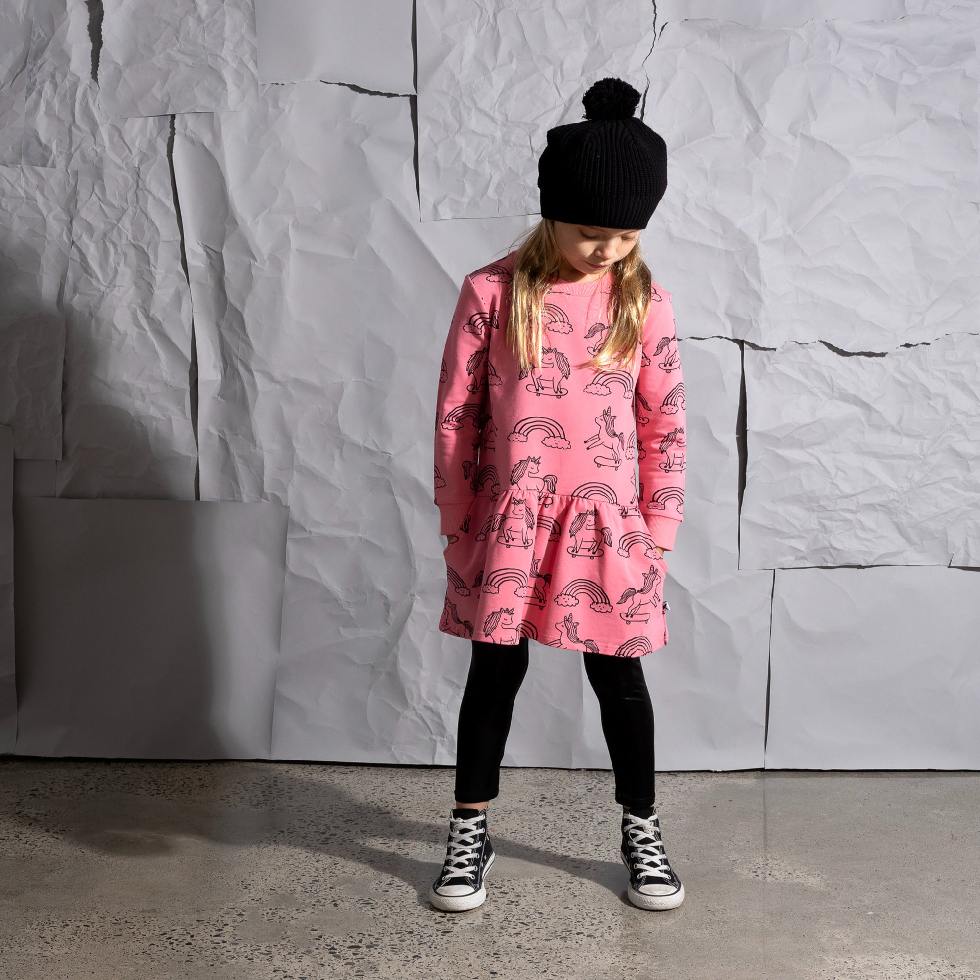Minti Skating Unicorns Dress - Candy