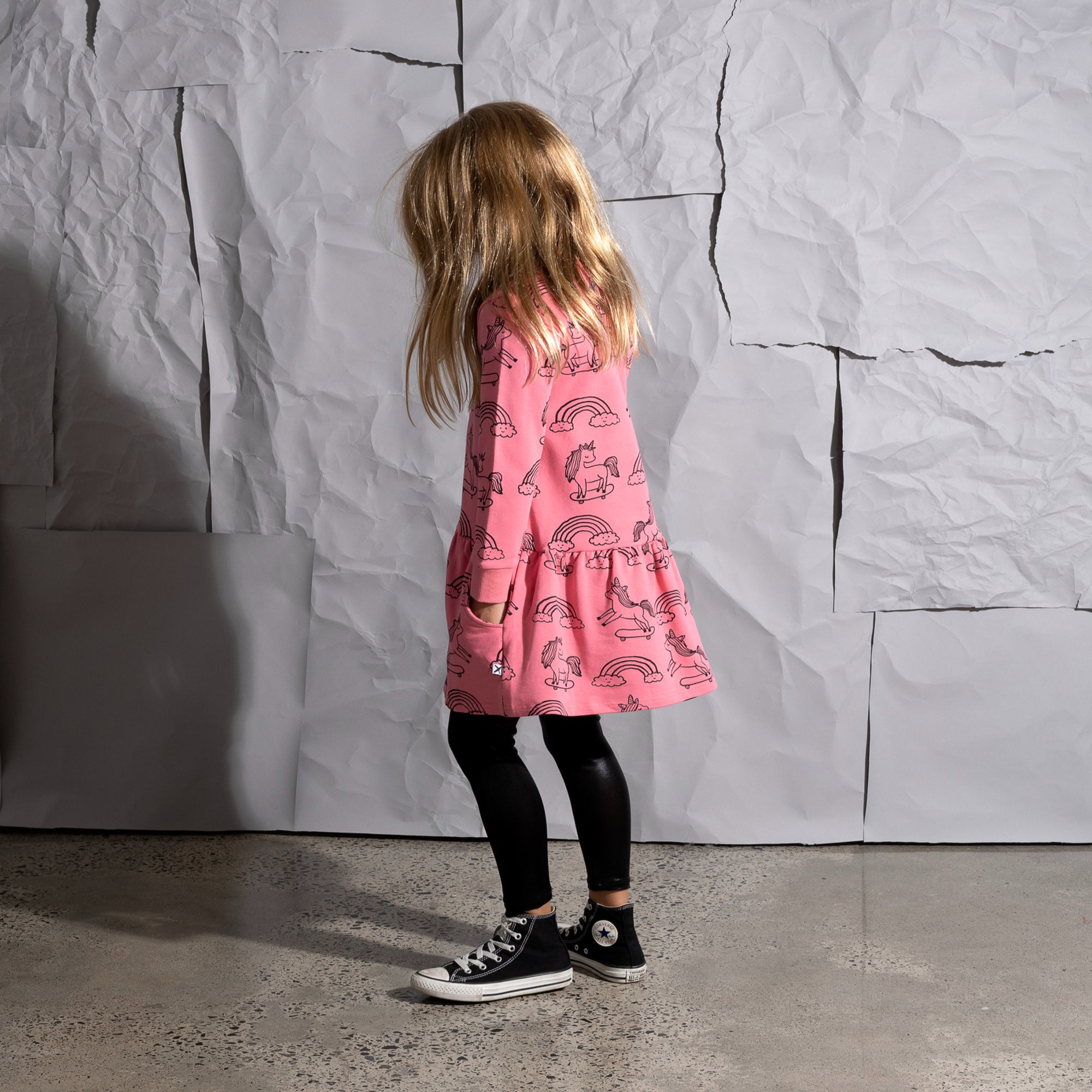 Minti Skating Unicorns Dress - Candy