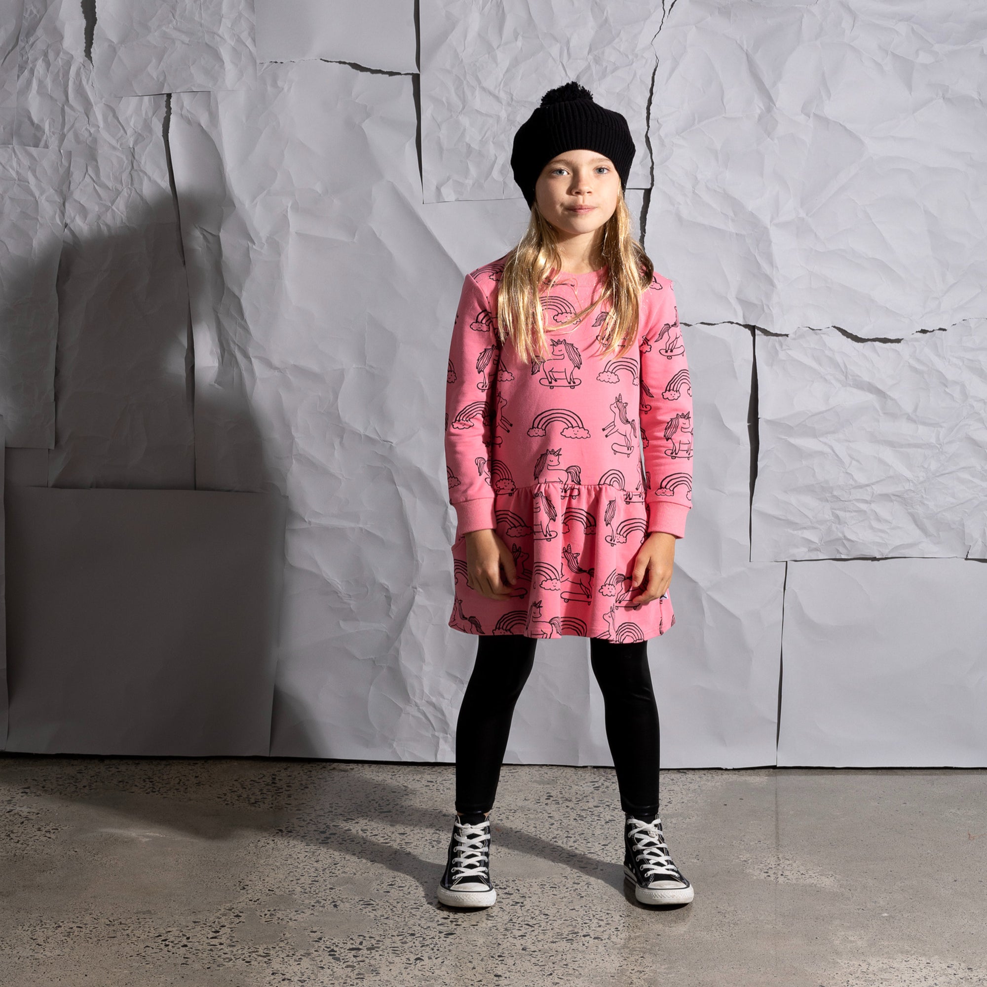 Minti Skating Unicorns Dress - Candy