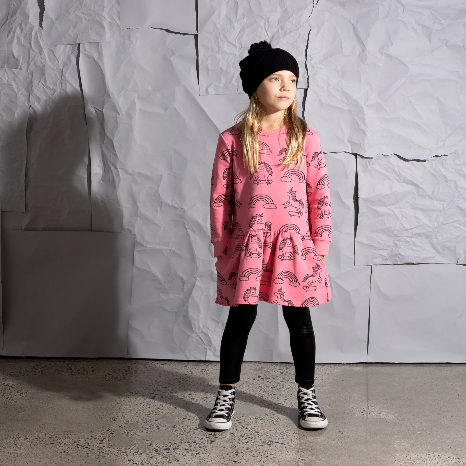 Minti Skating Unicorns Dress - Candy