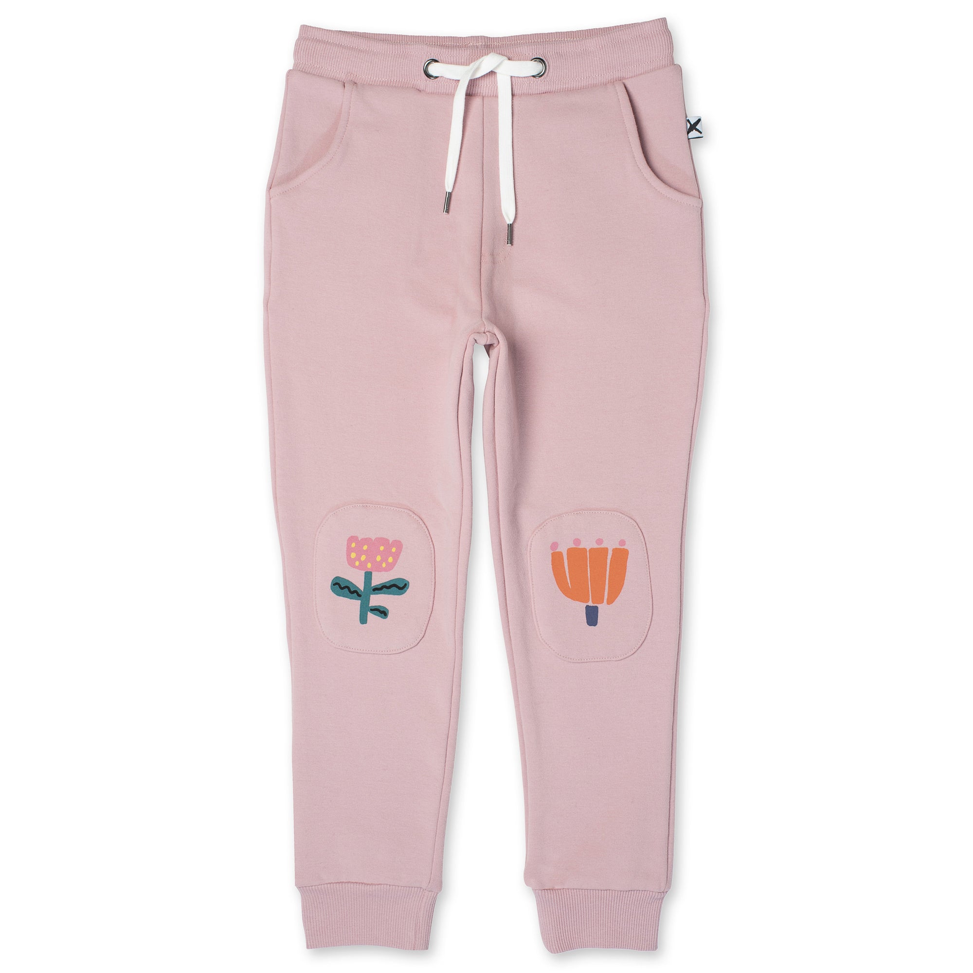 Minti Flower Patch Furry Trackies - Muted Pink