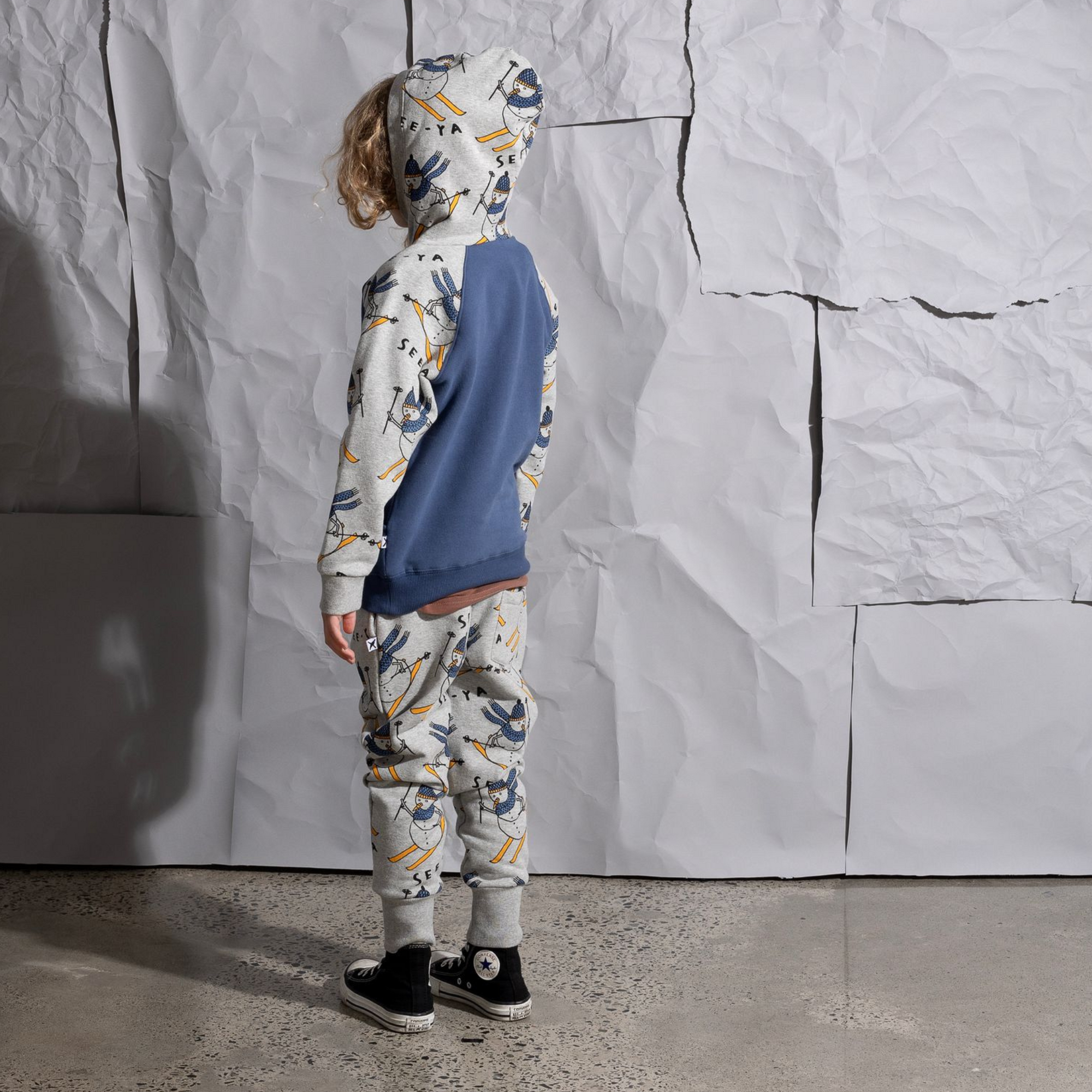 Minti Speedy Snowman Furry Trackies  -  Grey Marle