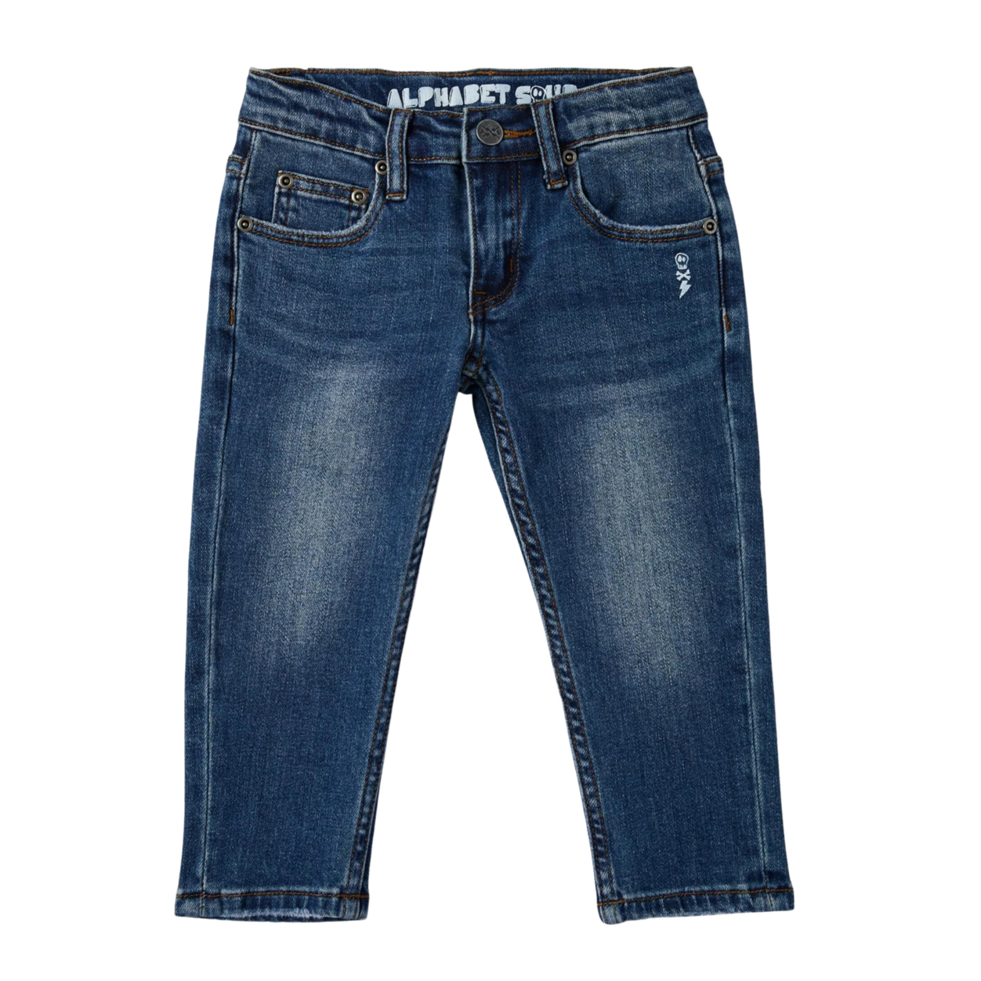 Alphabet Soup Boys Relaxed Jeans - Mid Blue