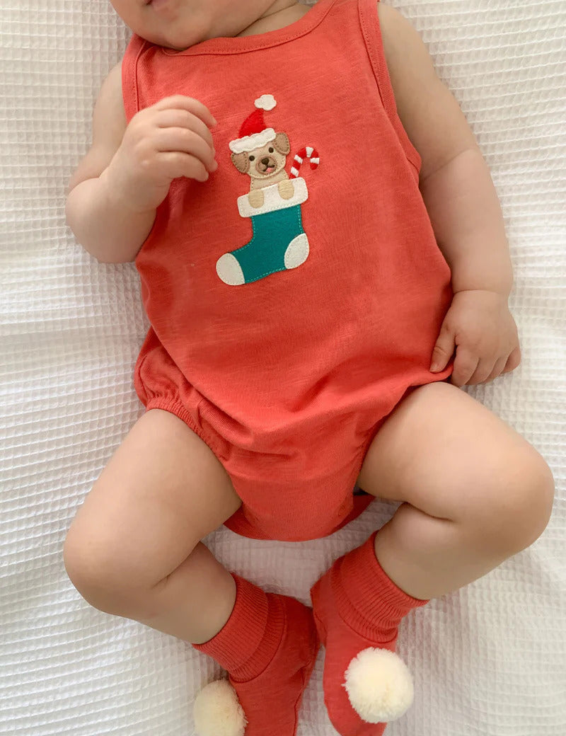 Purebaby Christmas Surprise Bodysuit - Sunset