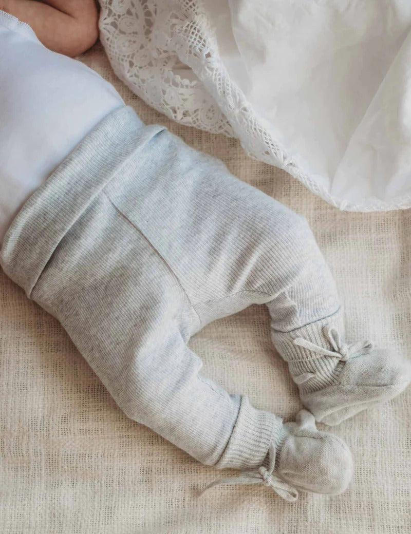 Purebaby Everyday Legging - Pale Grey Melange