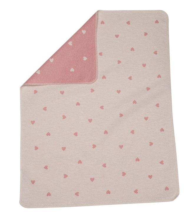 David Fussenegger Rose Hearts All Over Juwel Bassinet Blanket - Blanket - David Fussenegger