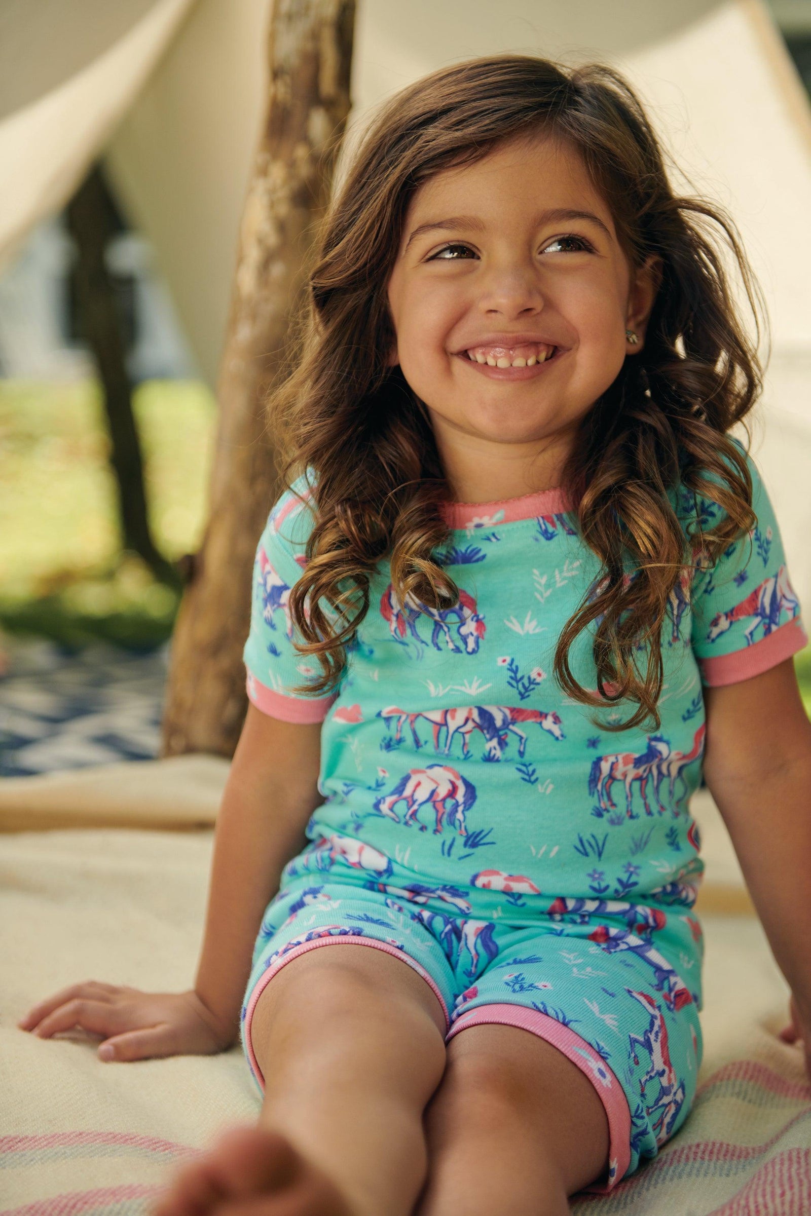 Hatley Girls Organic Pyjama set - Painted Pastures - Girls sleepwear - Hatley