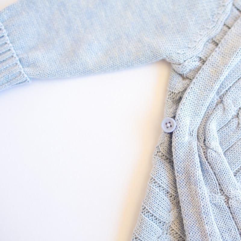 Jujo Shwrap All Over Cable - Pale Blue Melange - Baby Wrap - Jujo