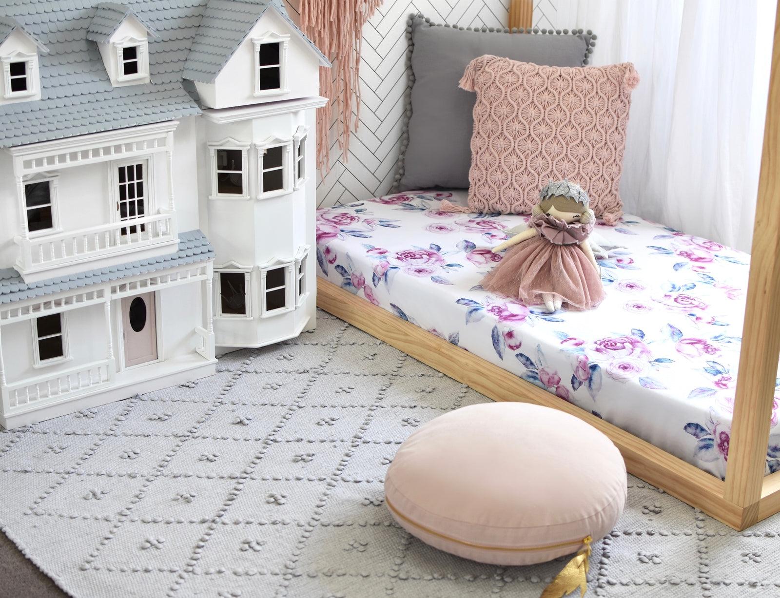 Lilac Skies - Snuggle Hunny Fitted Cot Sheet - Bedding and Change Pad Covers - Snuggle Hunny Kids