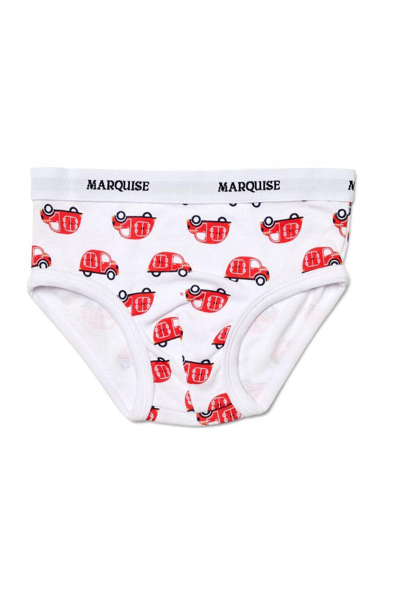 Marquise Boys Cars 2 Pack Underwear - Red