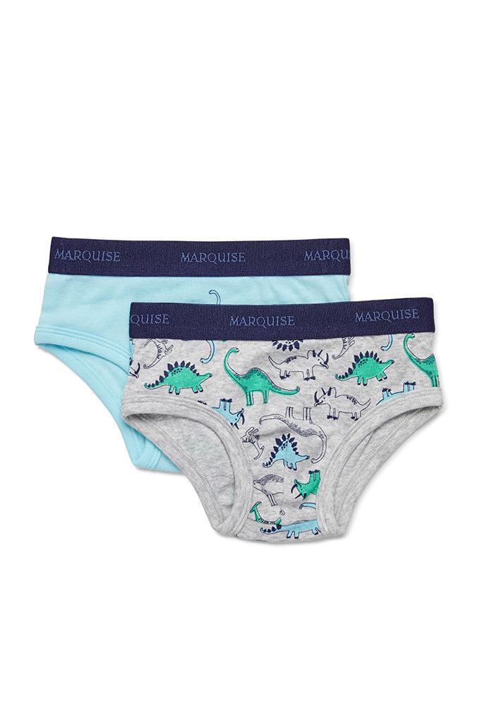 Marquise Boys Dinosaurs 2 Pack Underwear - Blue - Boys underwear - Marquise