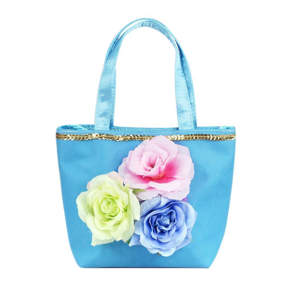 Pink Poppy Into the woods Flower Handbag - Blue - Accessory - Pink poppy