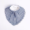 Cleo &amp; Bebe Baby Navy Blue Gingham - Waterproof Bandana Bib