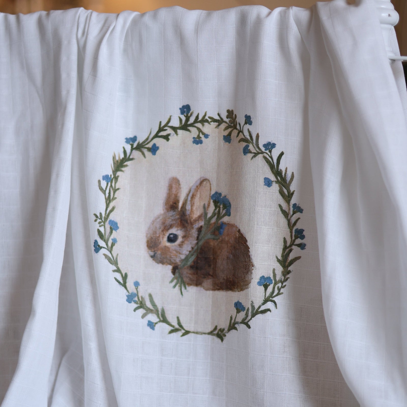 Fledge And Thread Muslin Swaddle - Bunny