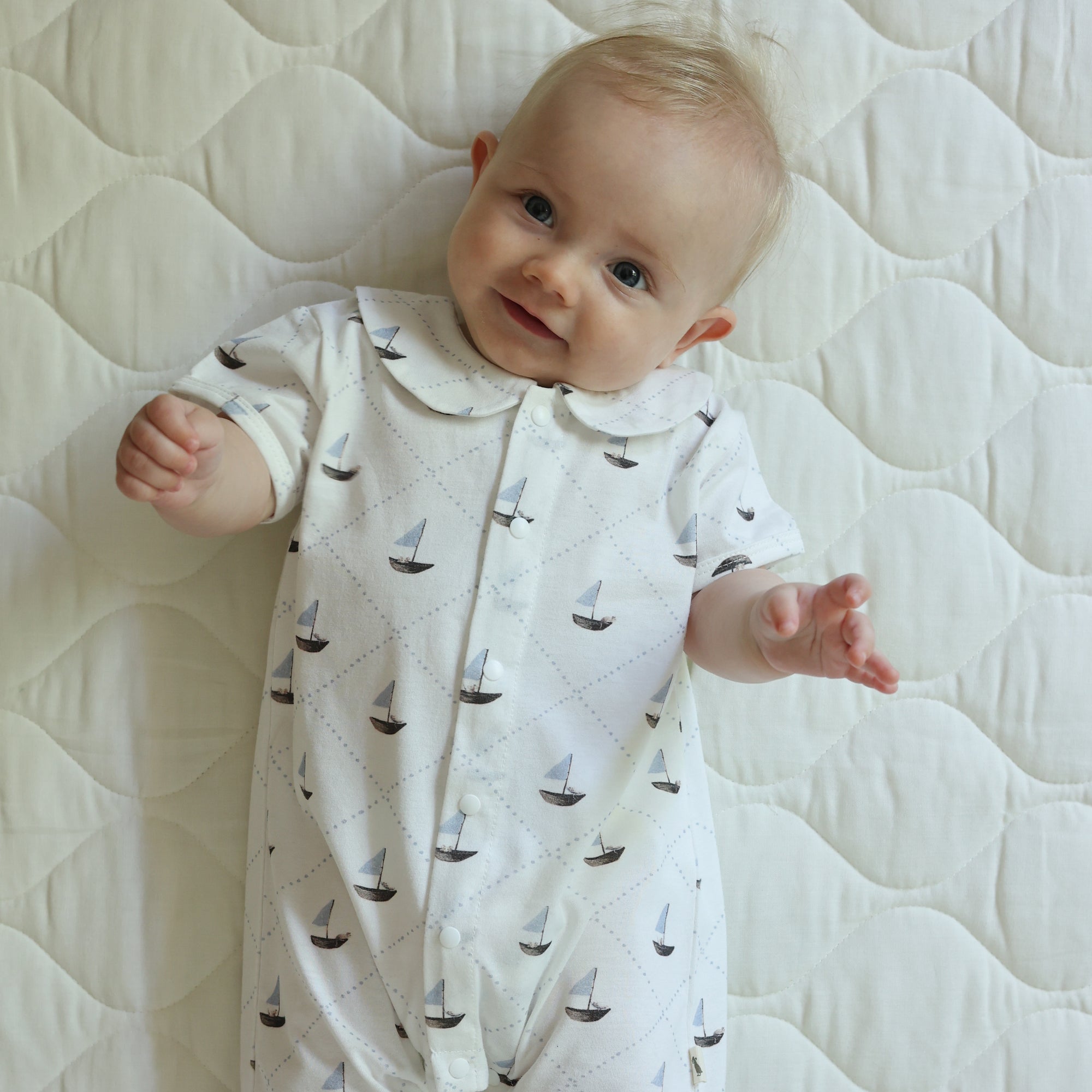 Fledge And Thread Romper - Sailboat