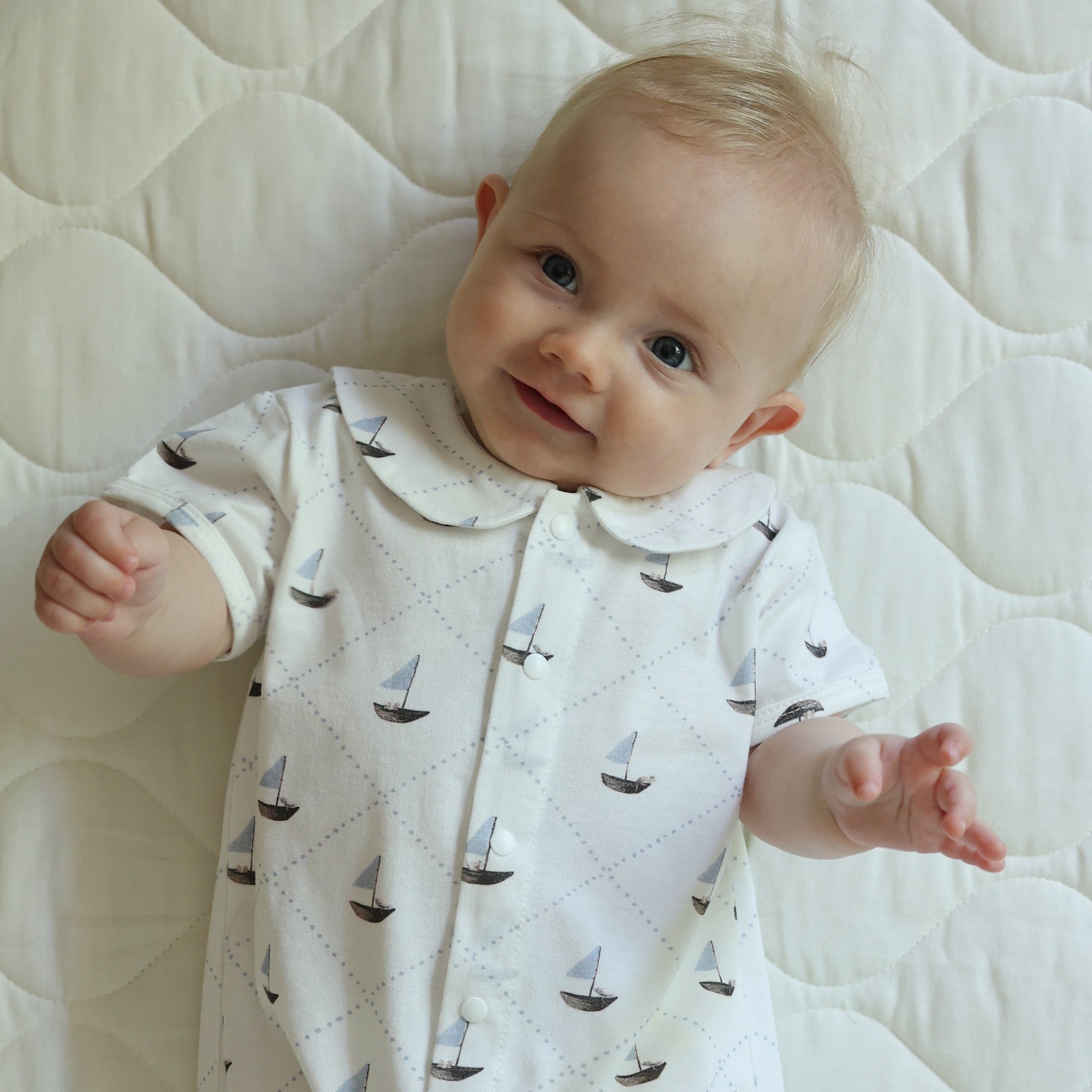 Fledge And Thread Romper - Sailboat