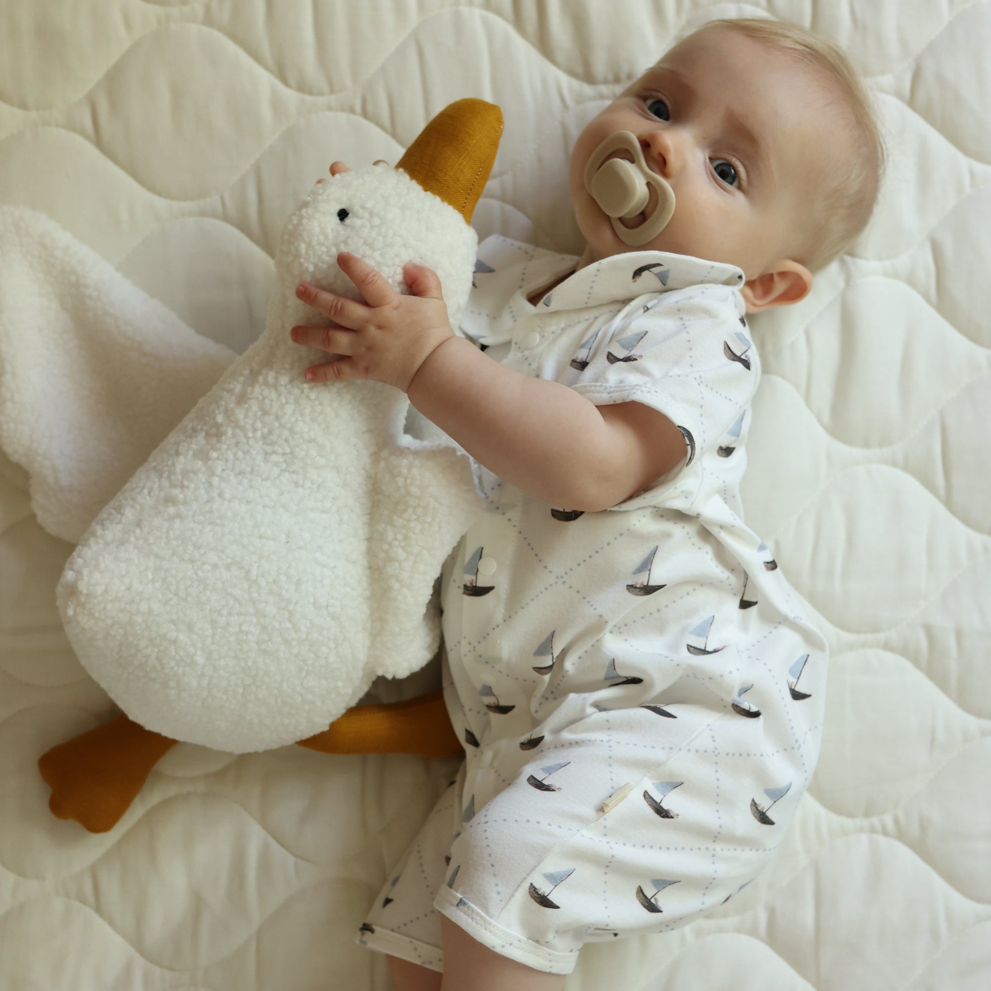 Fledge And Thread Romper - Sailboat